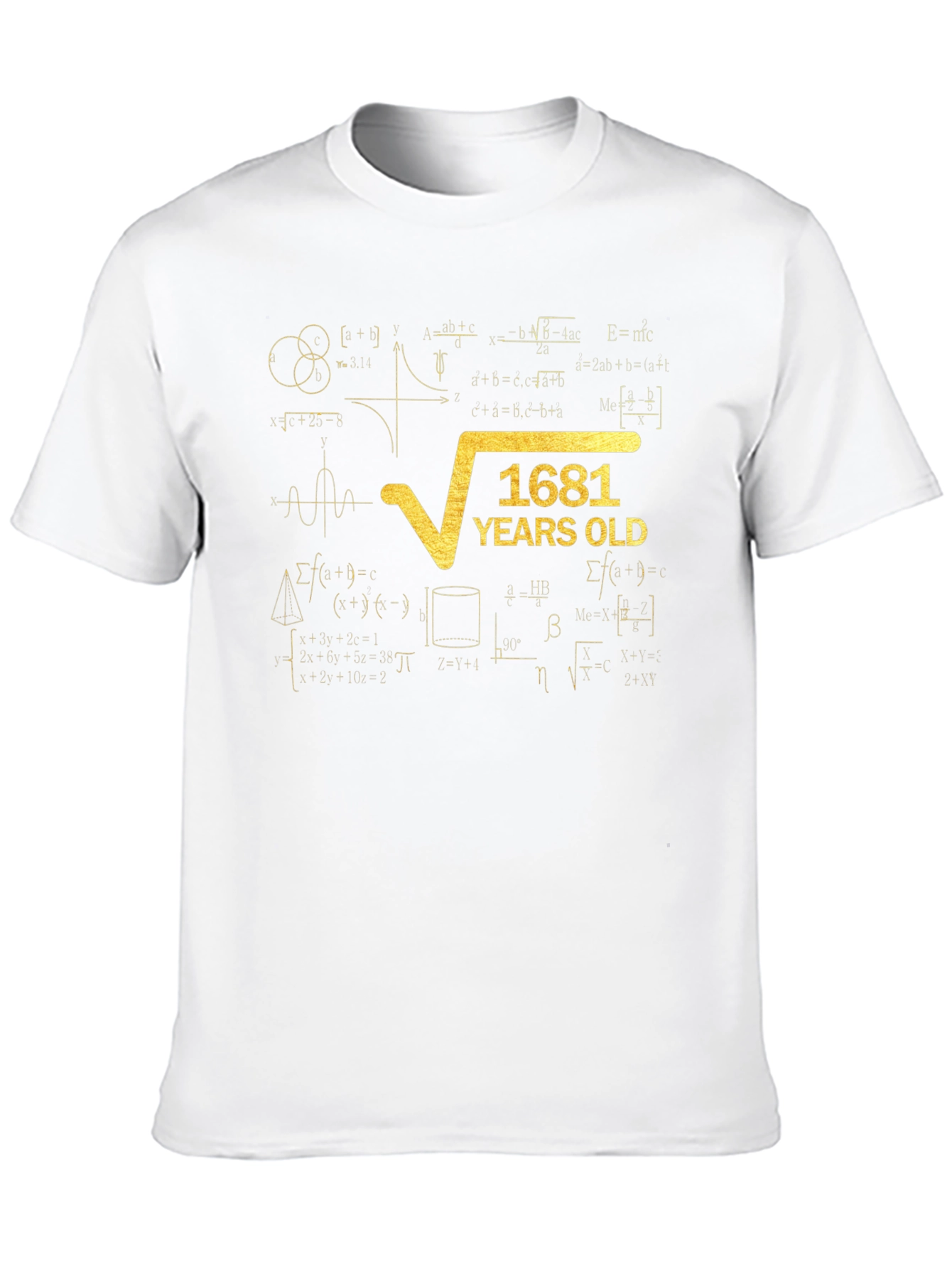 Funny Math Square Root 41st Birthday T-Shirt