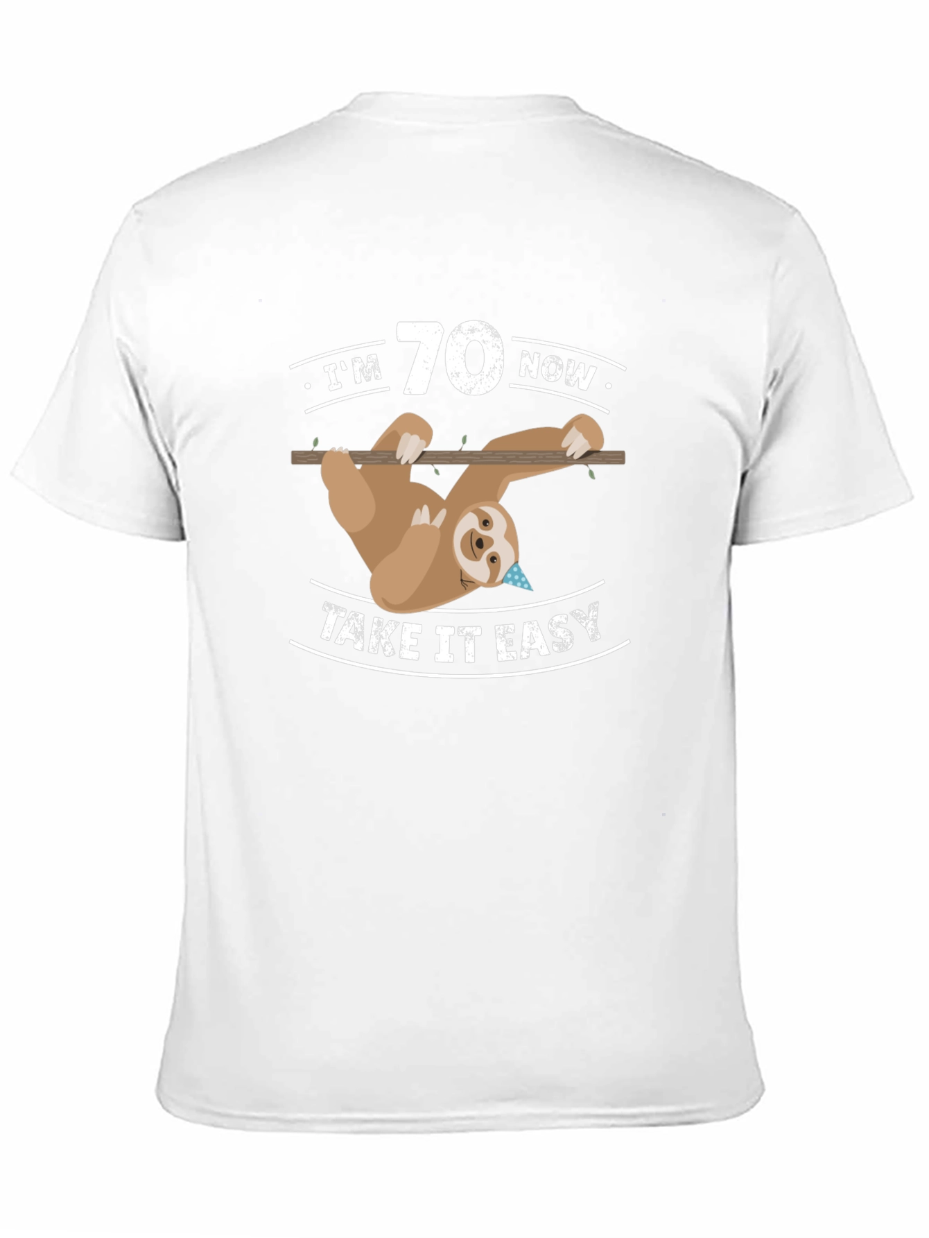 Im 70 Now Take It Easy Sloth Graphic Tee