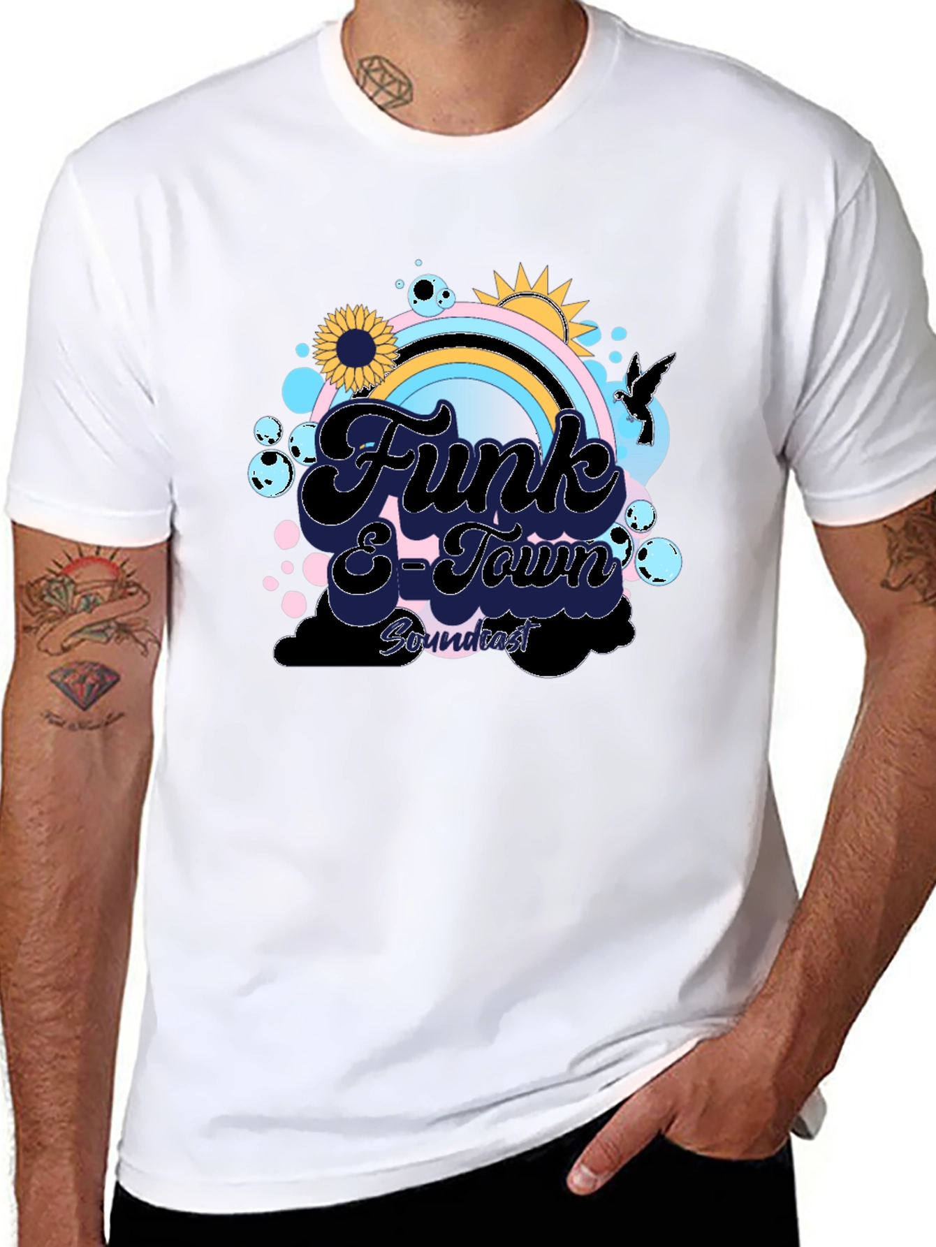 Funk E-Town Graphic Tee - Retro Style