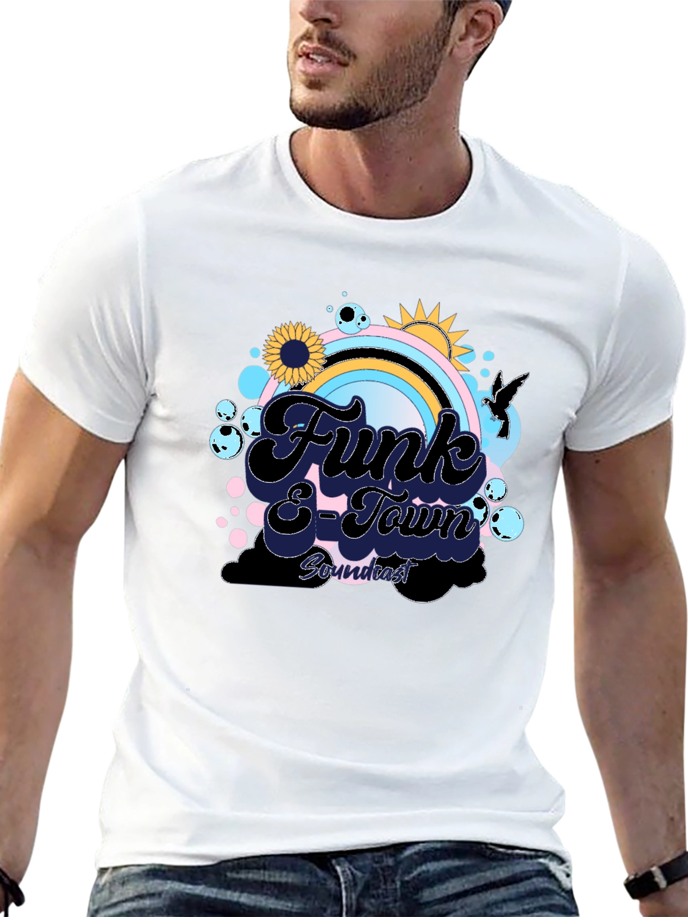 Funk E-Town Graphic Tee - Retro Style
