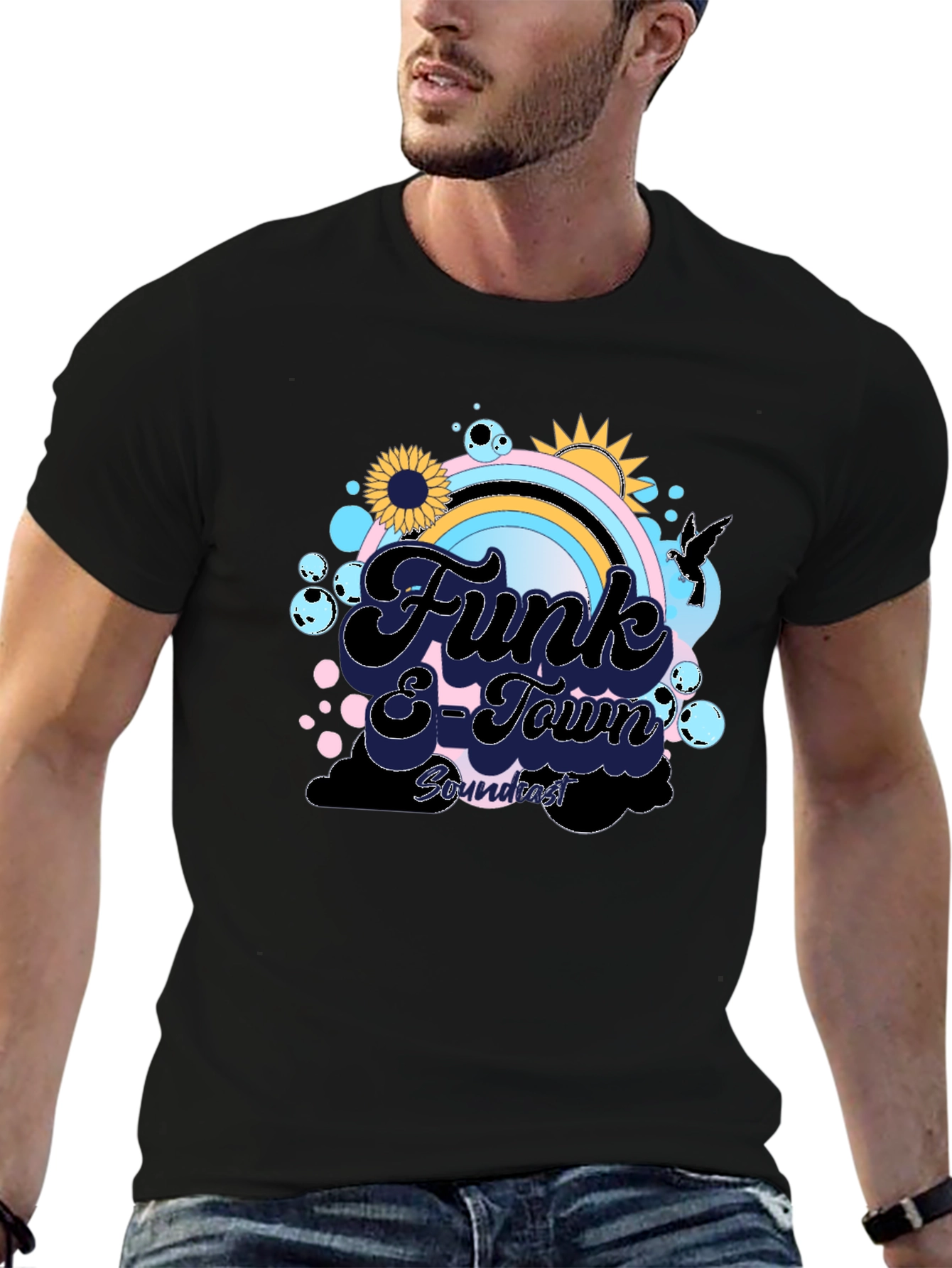 Funk E-Town Graphic Tee - Retro Style
