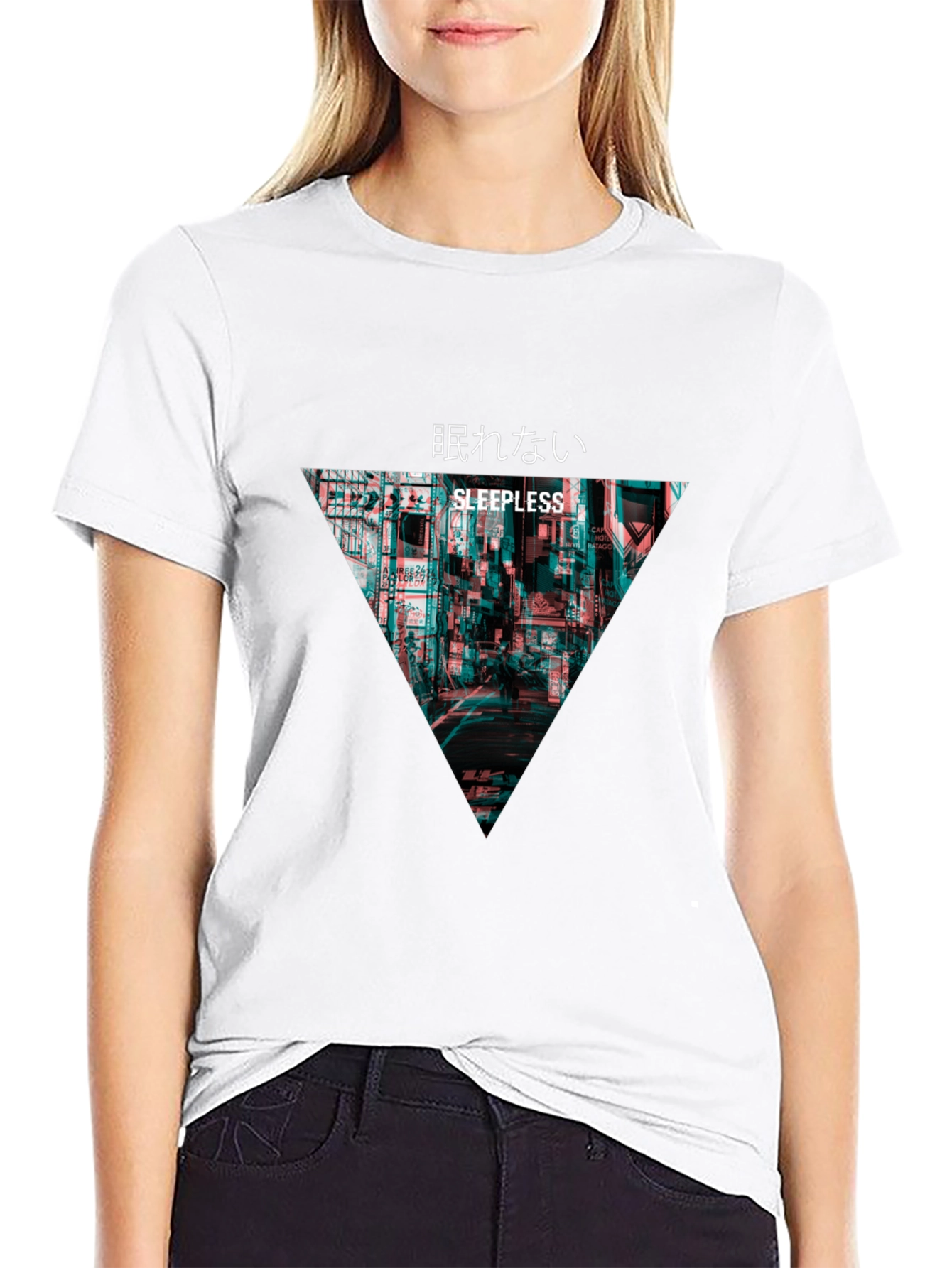 Sleepless Tokyo Graphic T-Shirt - Black