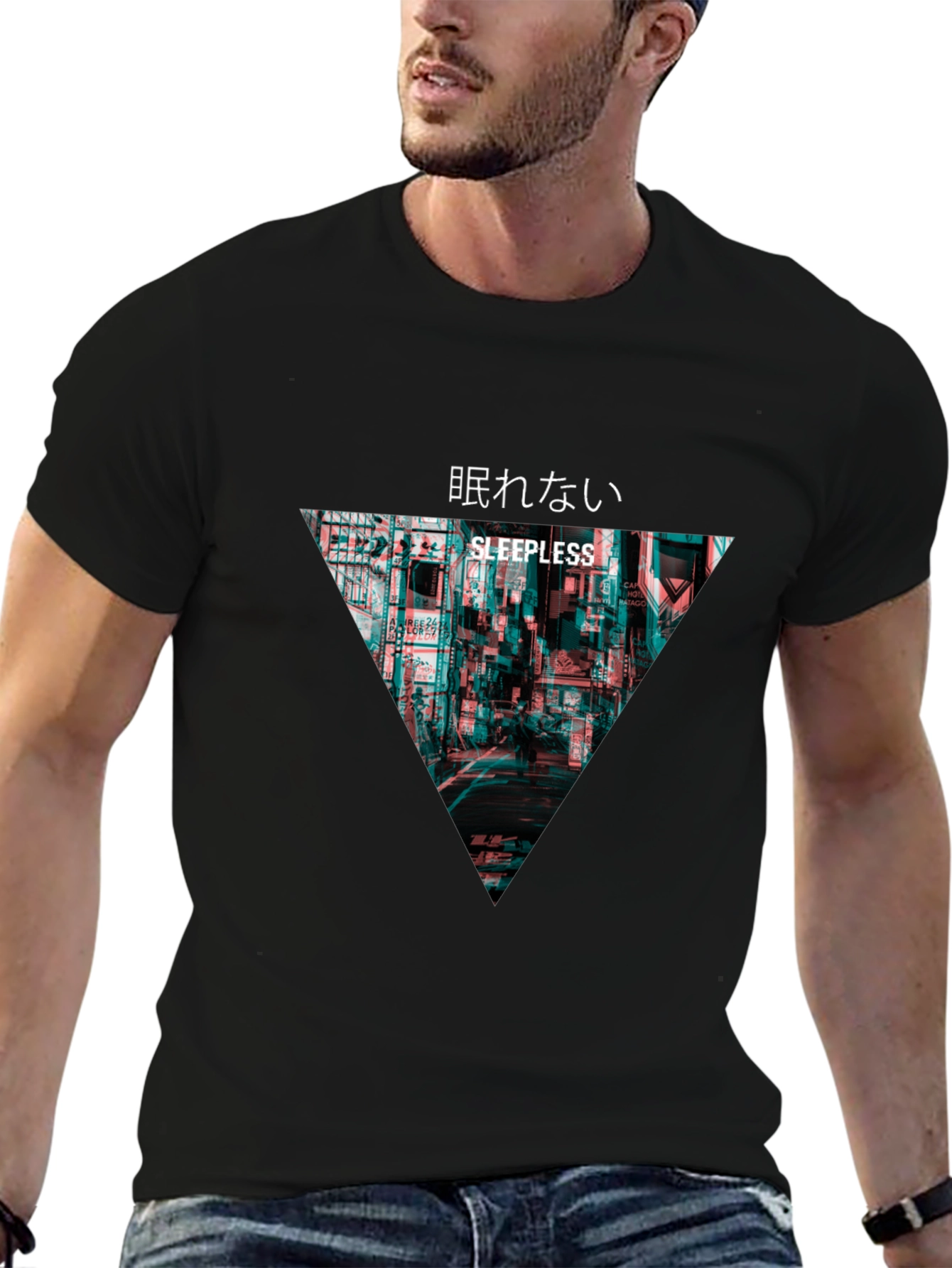Sleepless Tokyo Graphic T-Shirt - Black