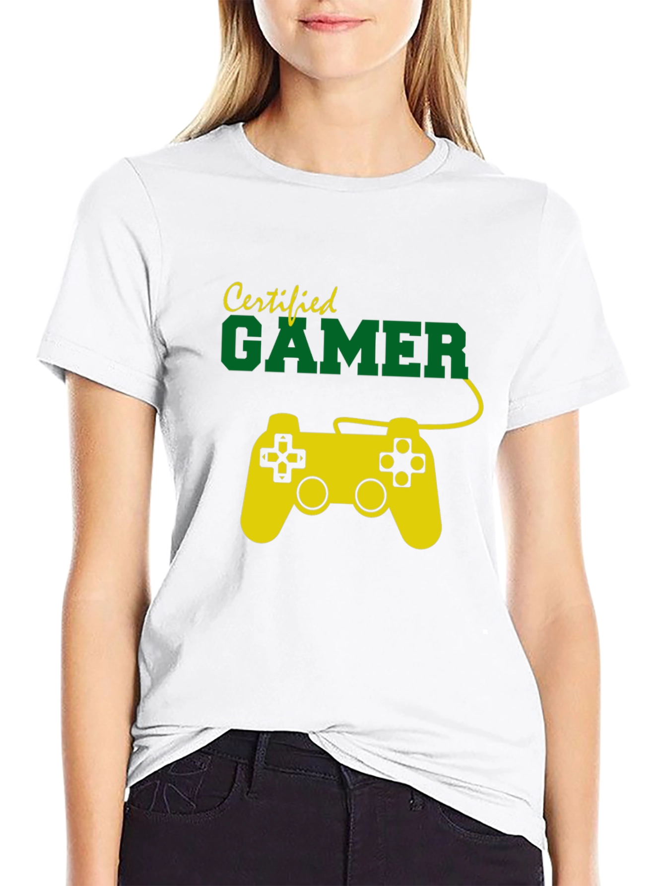 Certified Gamer T-Shirt - Black Crew Neck Tee