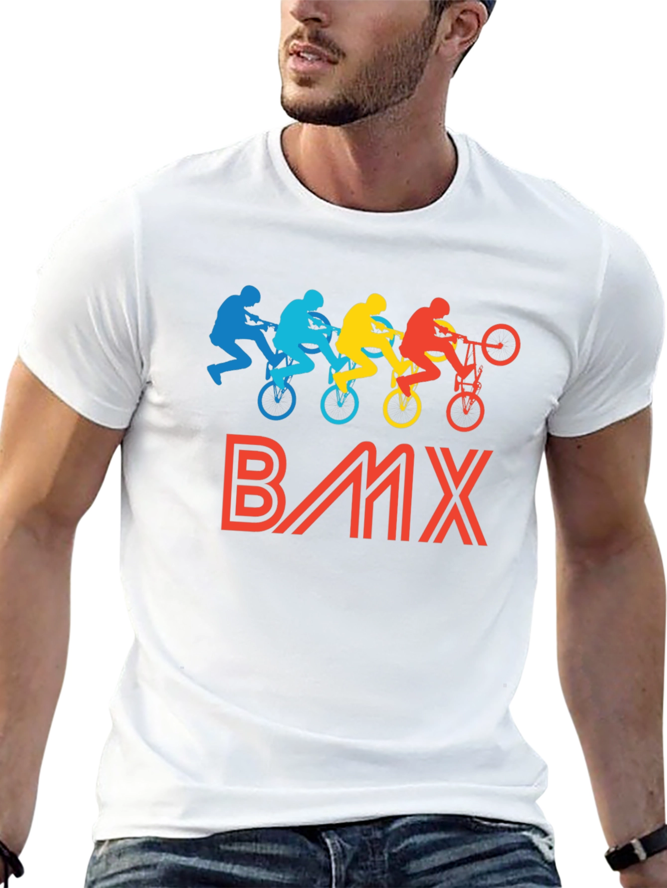 BMX Graphic T-Shirt - Retro Biker Design