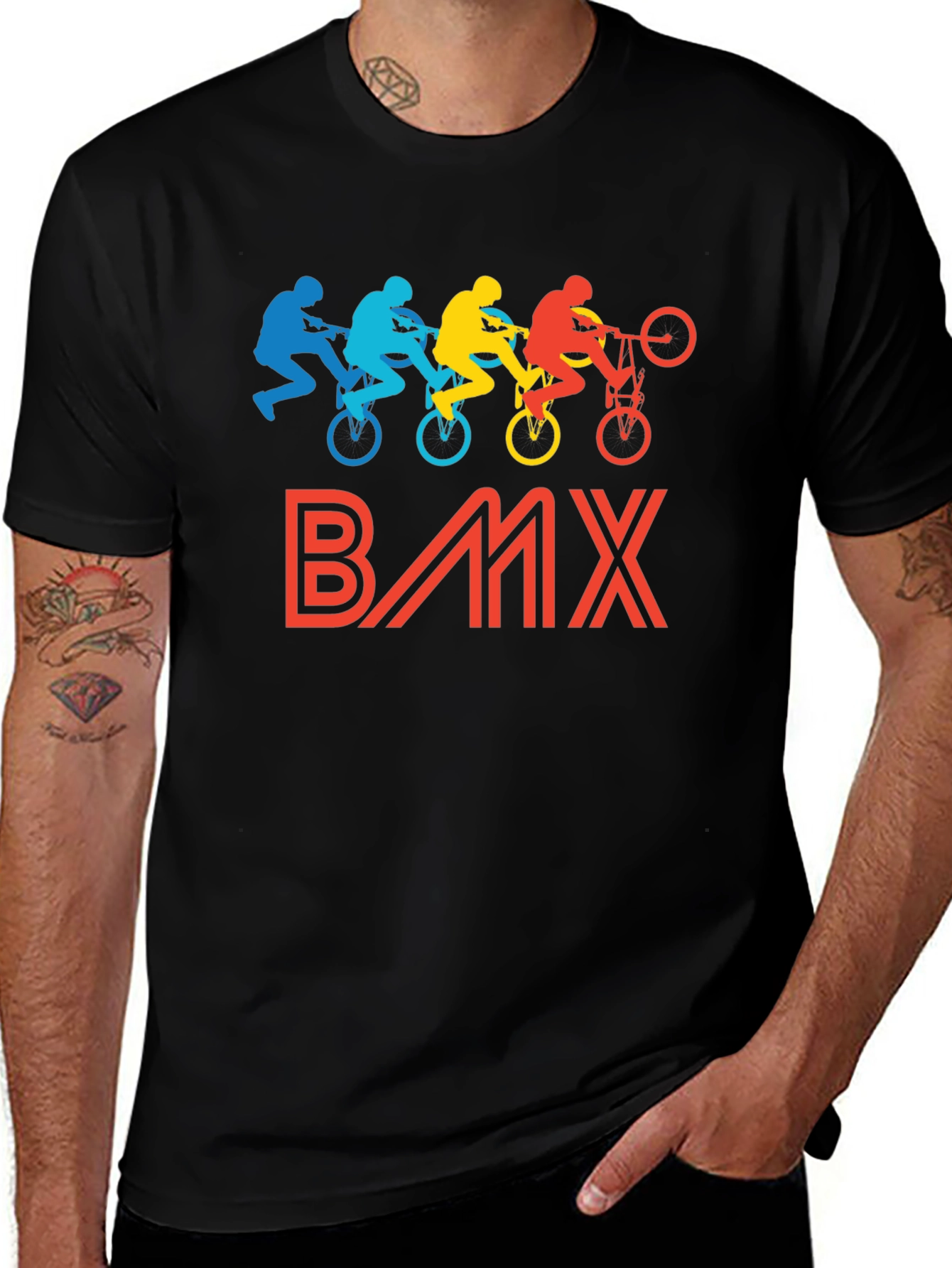 BMX Graphic T-Shirt - Retro Biker Design