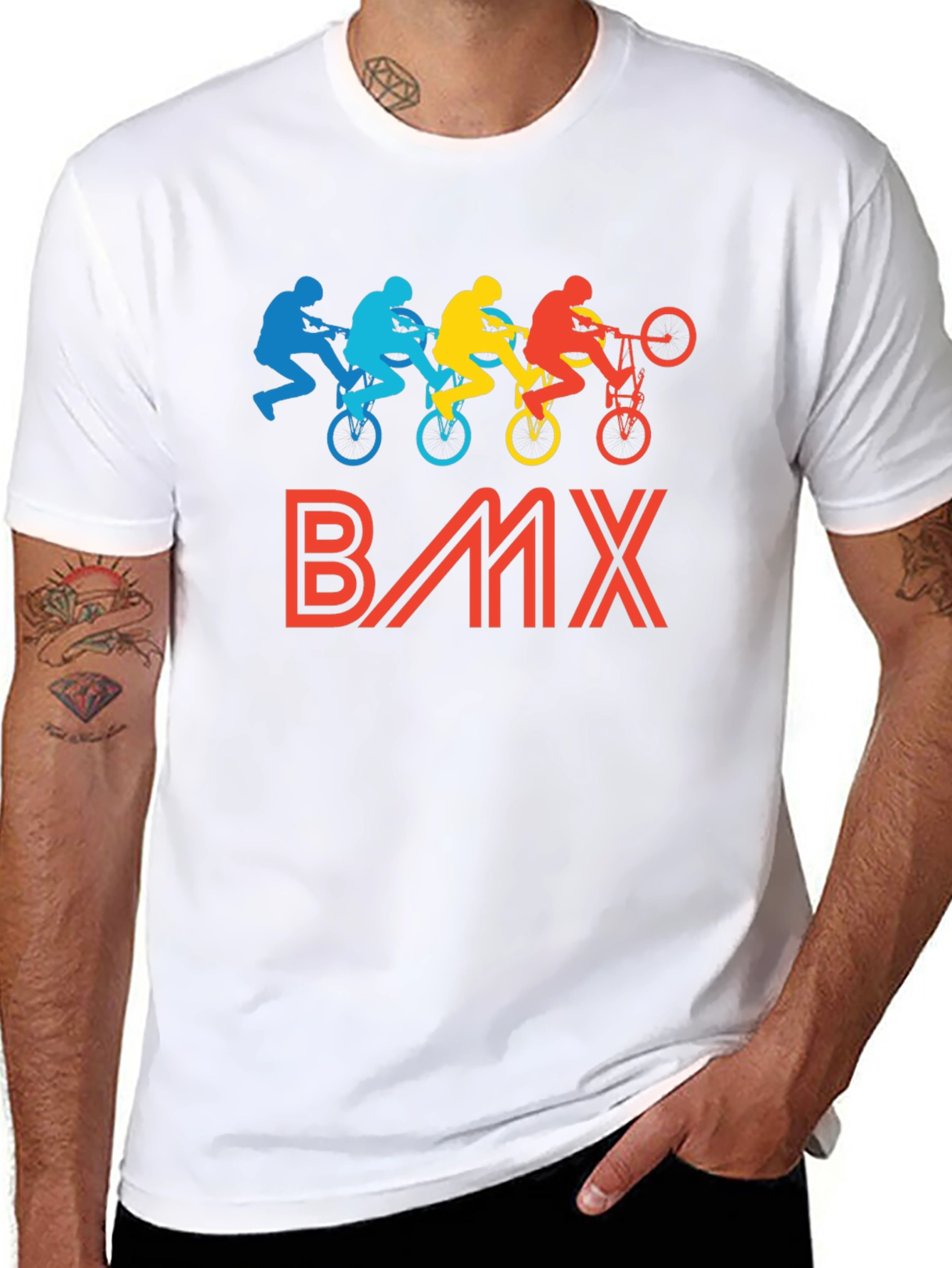 BMX Graphic T-Shirt - Retro Biker Design