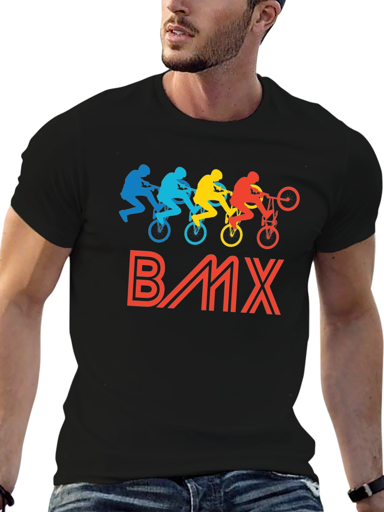 BMX Graphic T-Shirt - Retro Biker Design