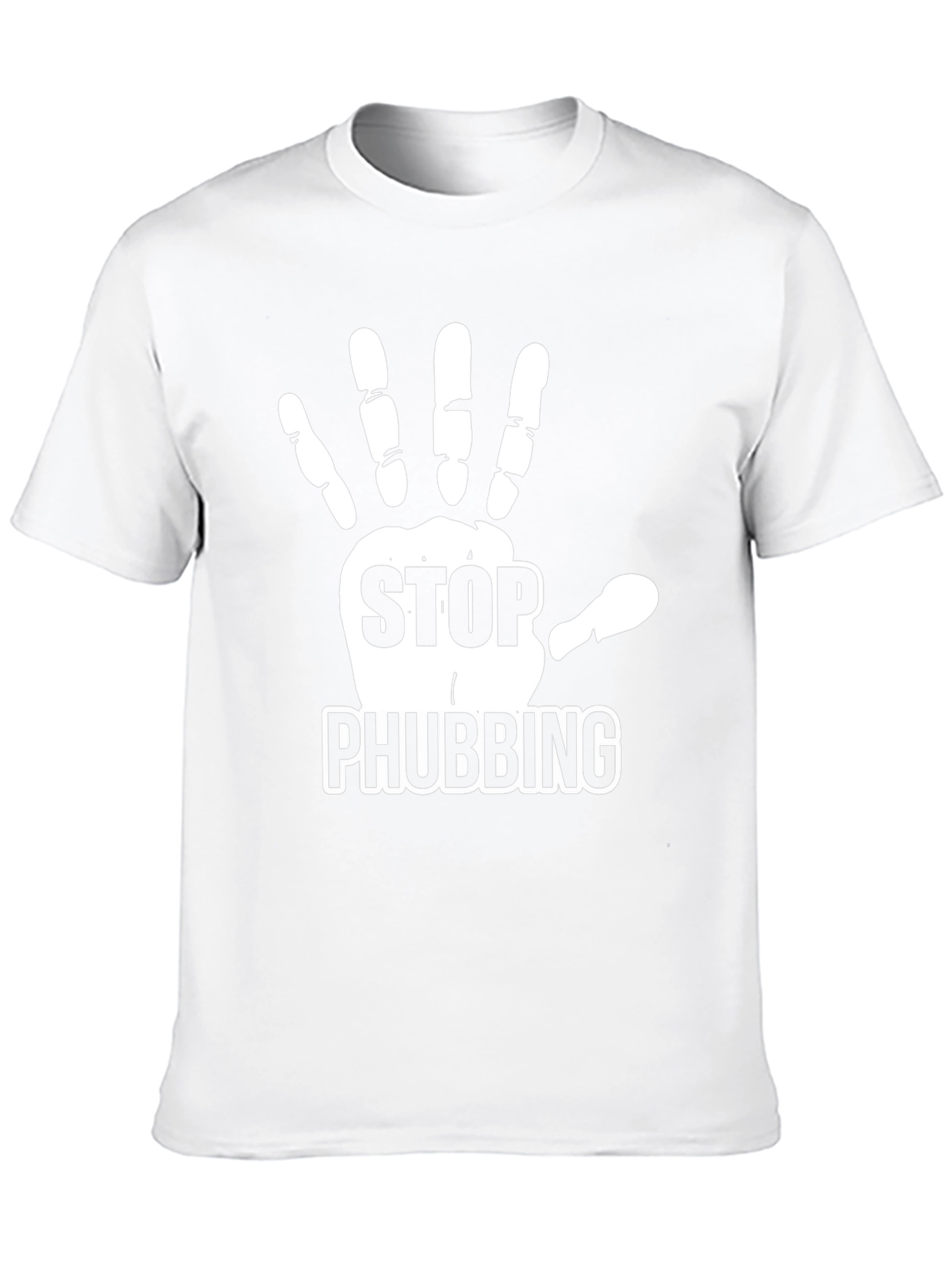 Stop Phubbing Black T-Shirt Anti-Phone Addiction Tee