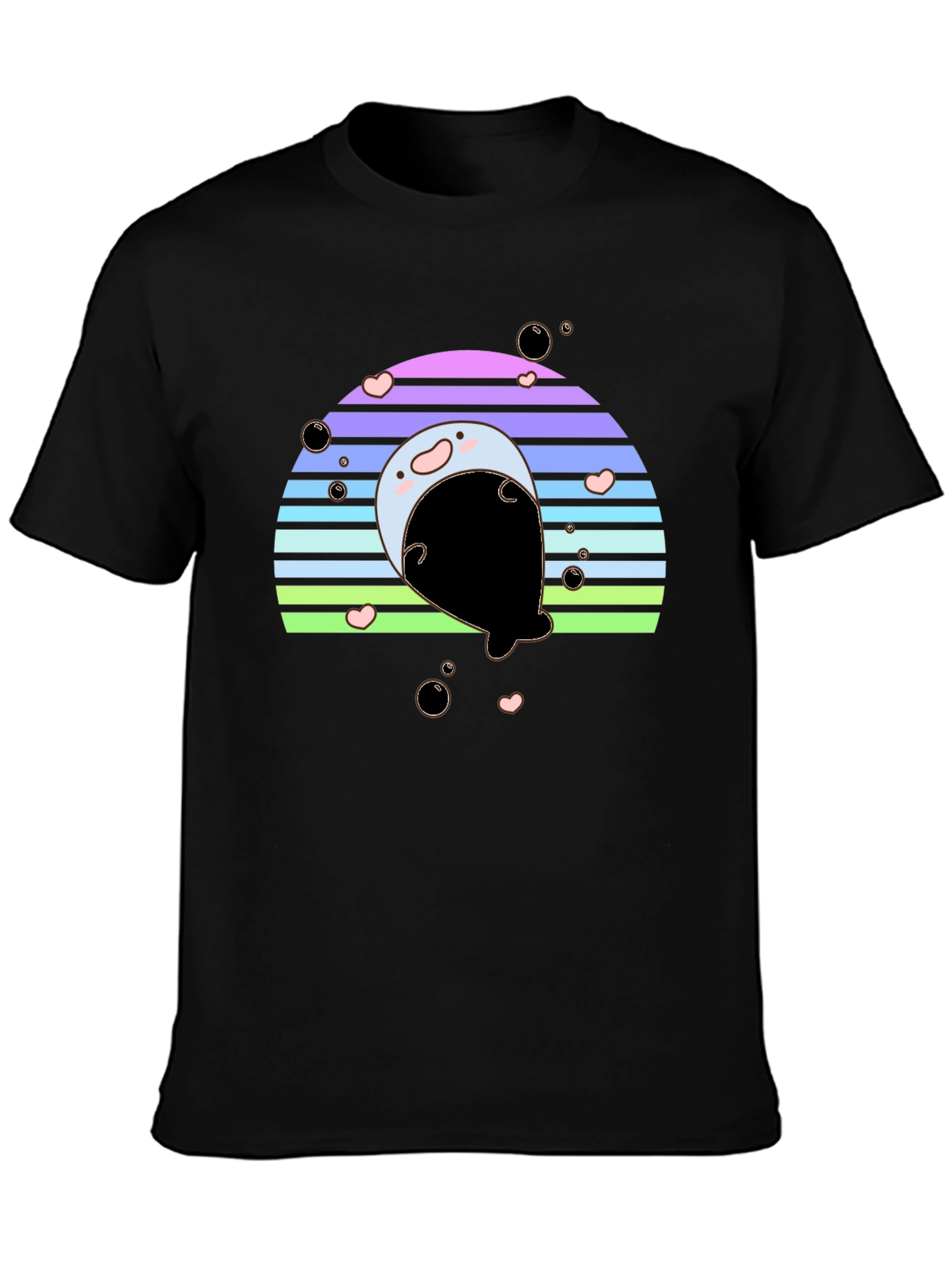 Cute Seal Rainbow Graphic Tee