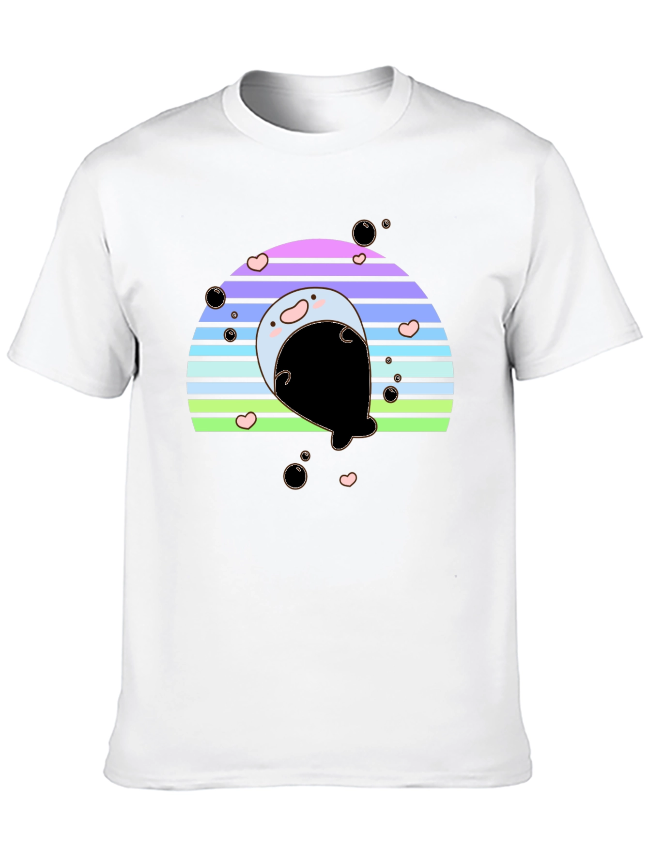 Cute Seal Rainbow Graphic Tee