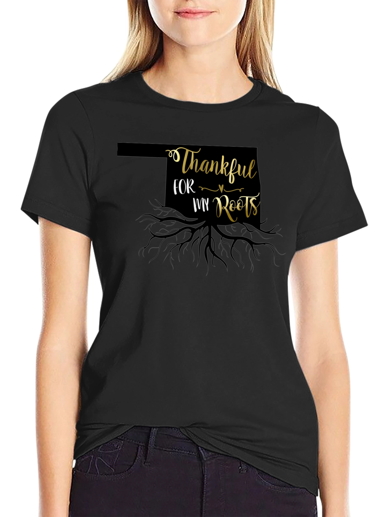 Thankful for My Roots Oklahoma T-Shirt