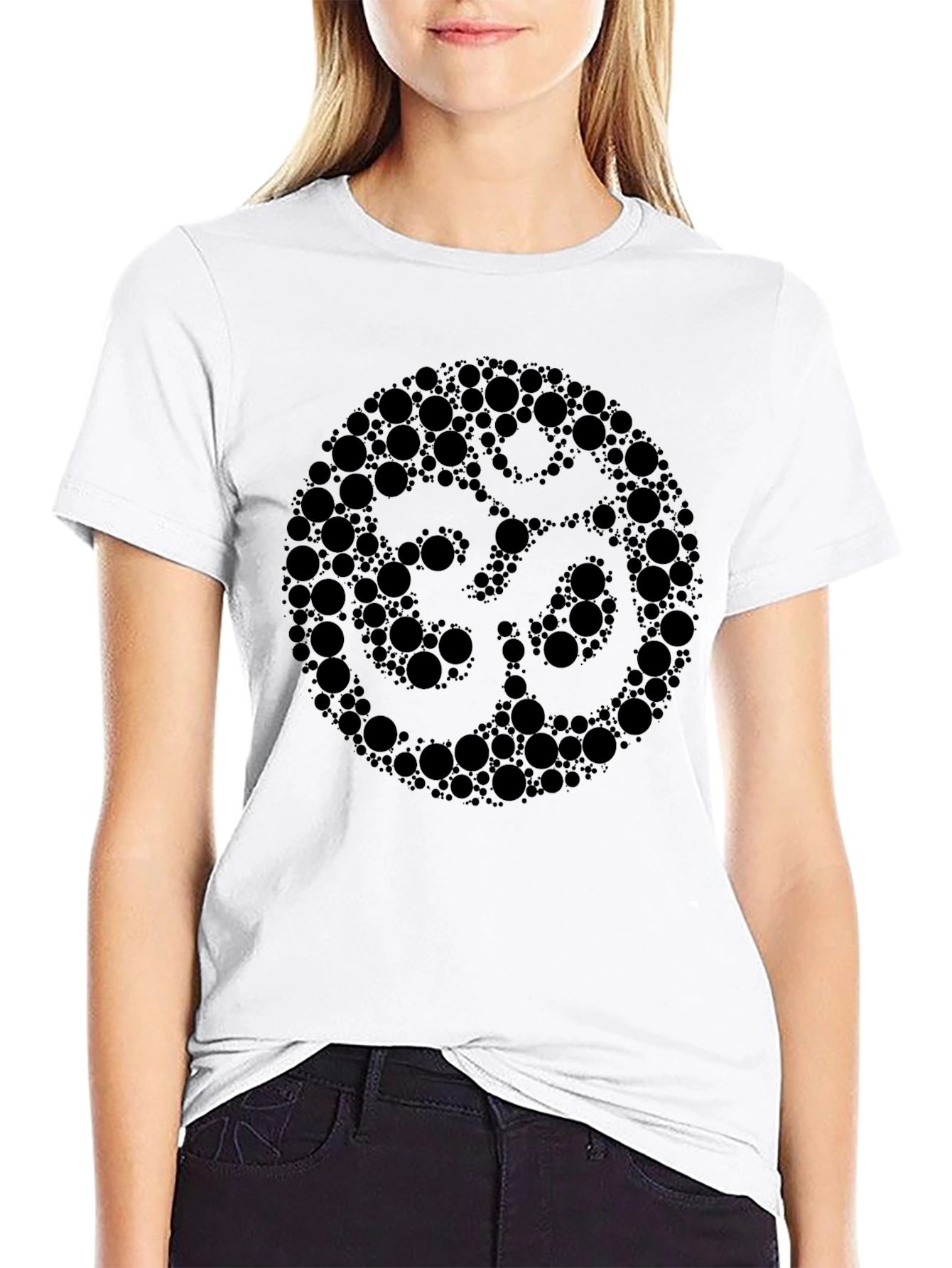 Om Symbol Circle Dot T-Shirt - Stylish Graphic Tee