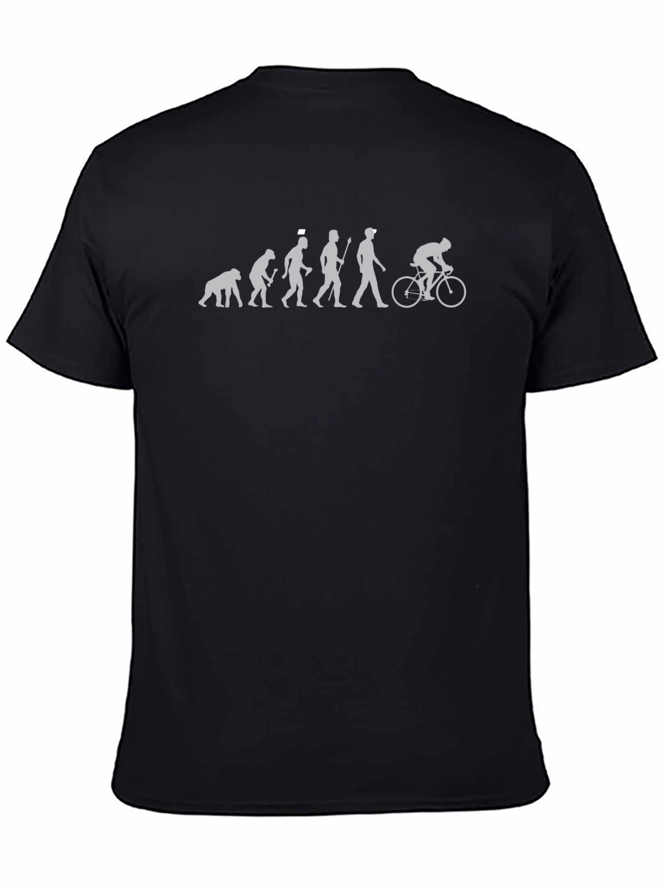 Evolution of Cyclist Black T-Shirt