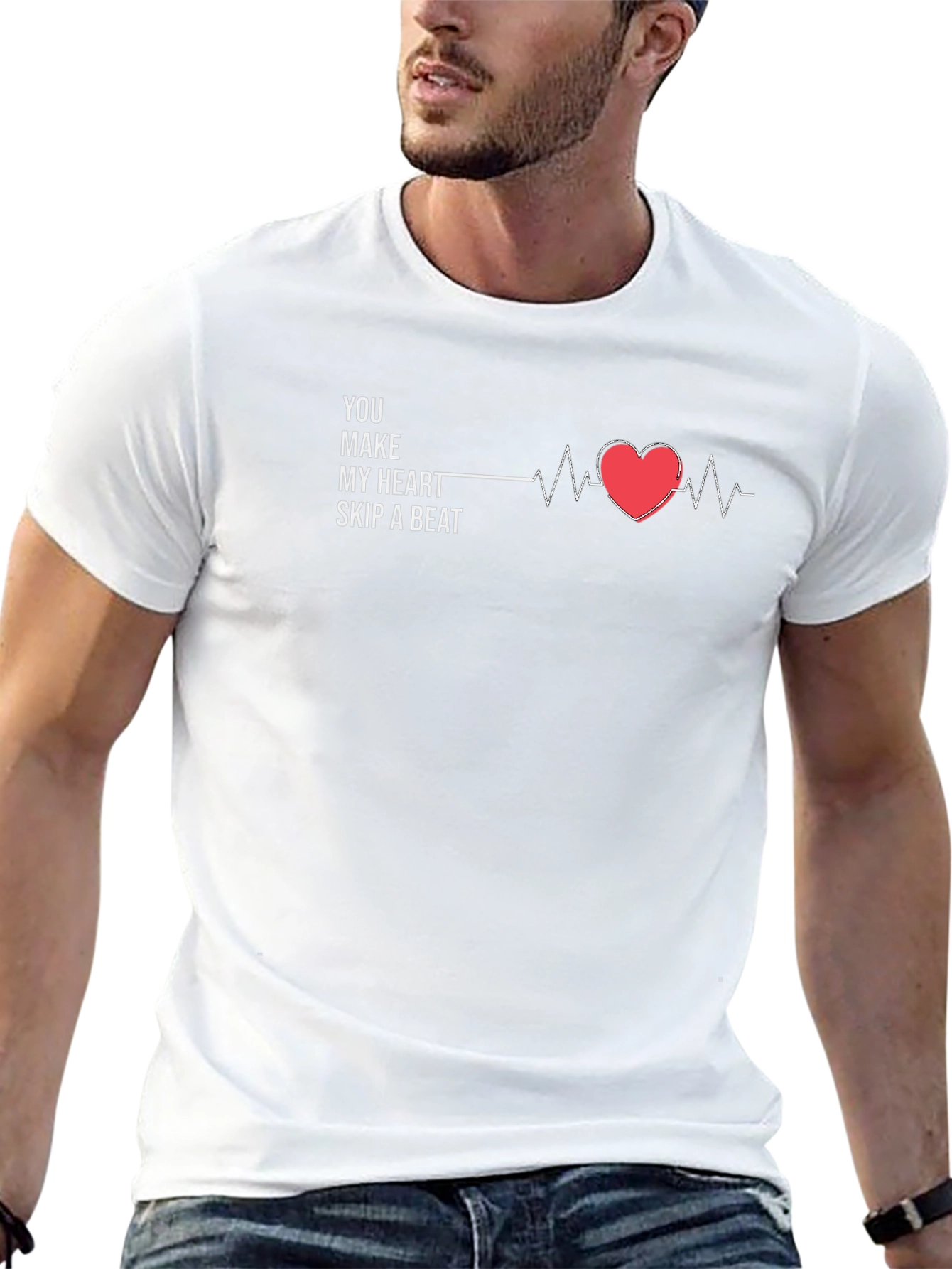 You Make My Heart Skip A Beat Black T-Shirt