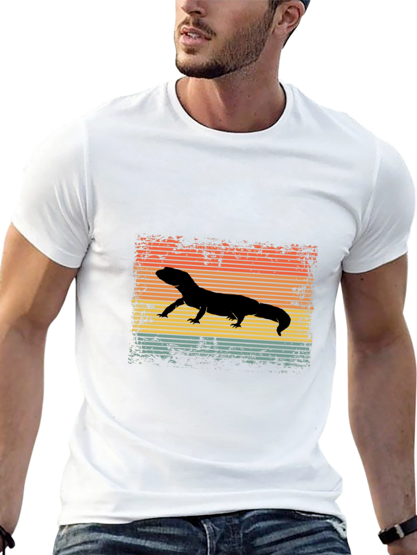 Retro Lizard Silhouette T-Shirt