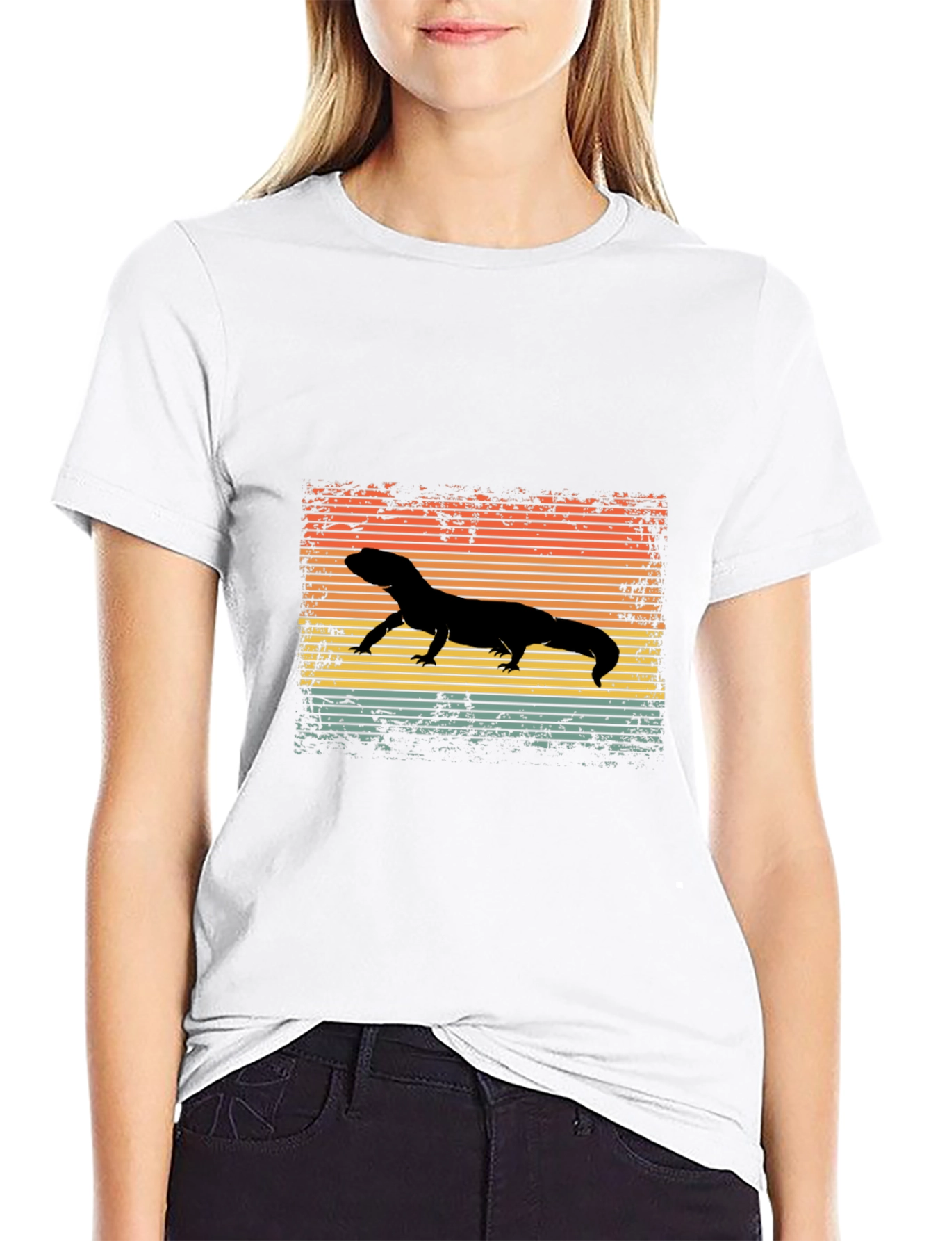 Retro Lizard Silhouette T-Shirt
