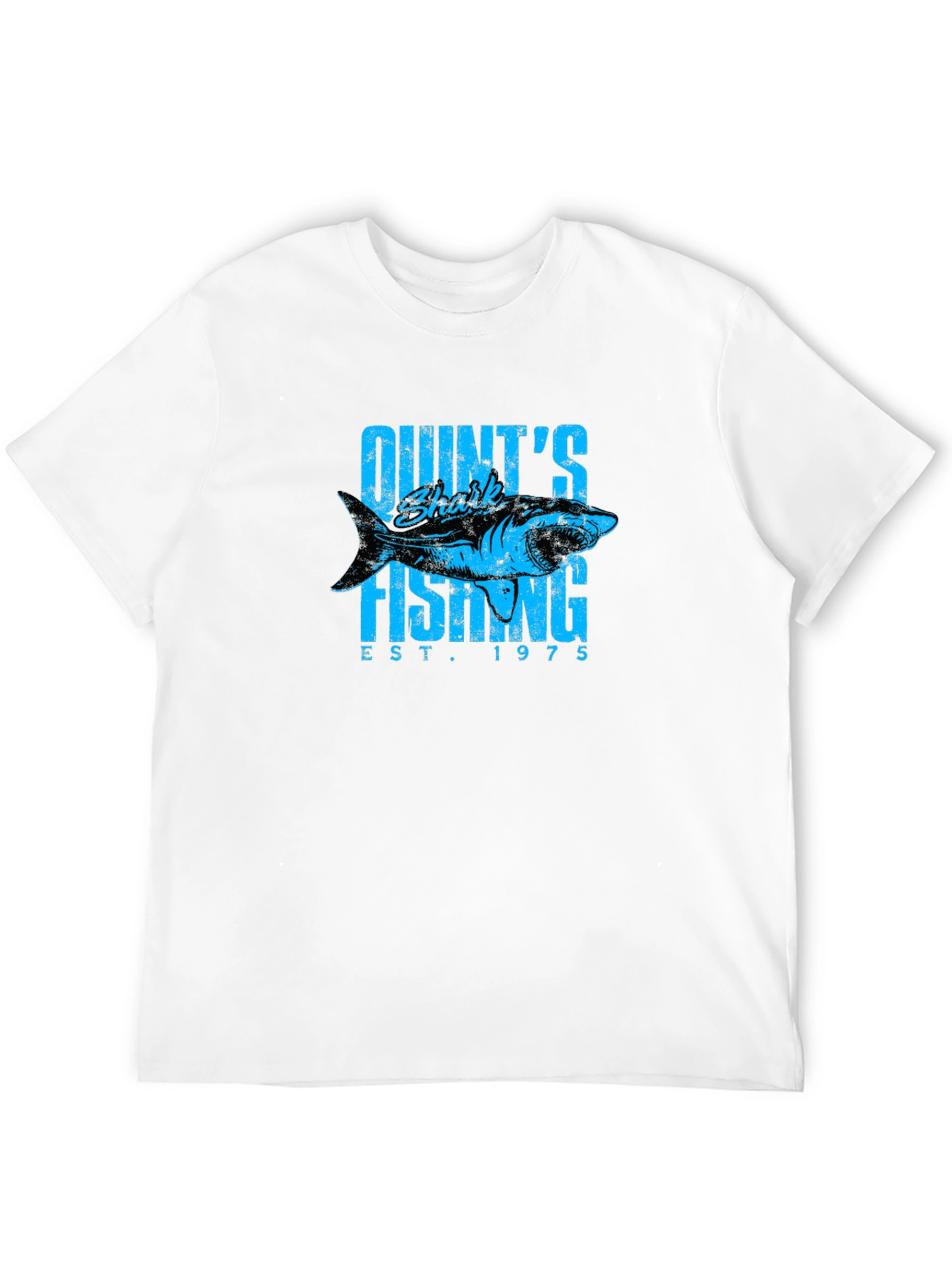 Quints Shark Fishing Est. 1975 Black T-Shirt