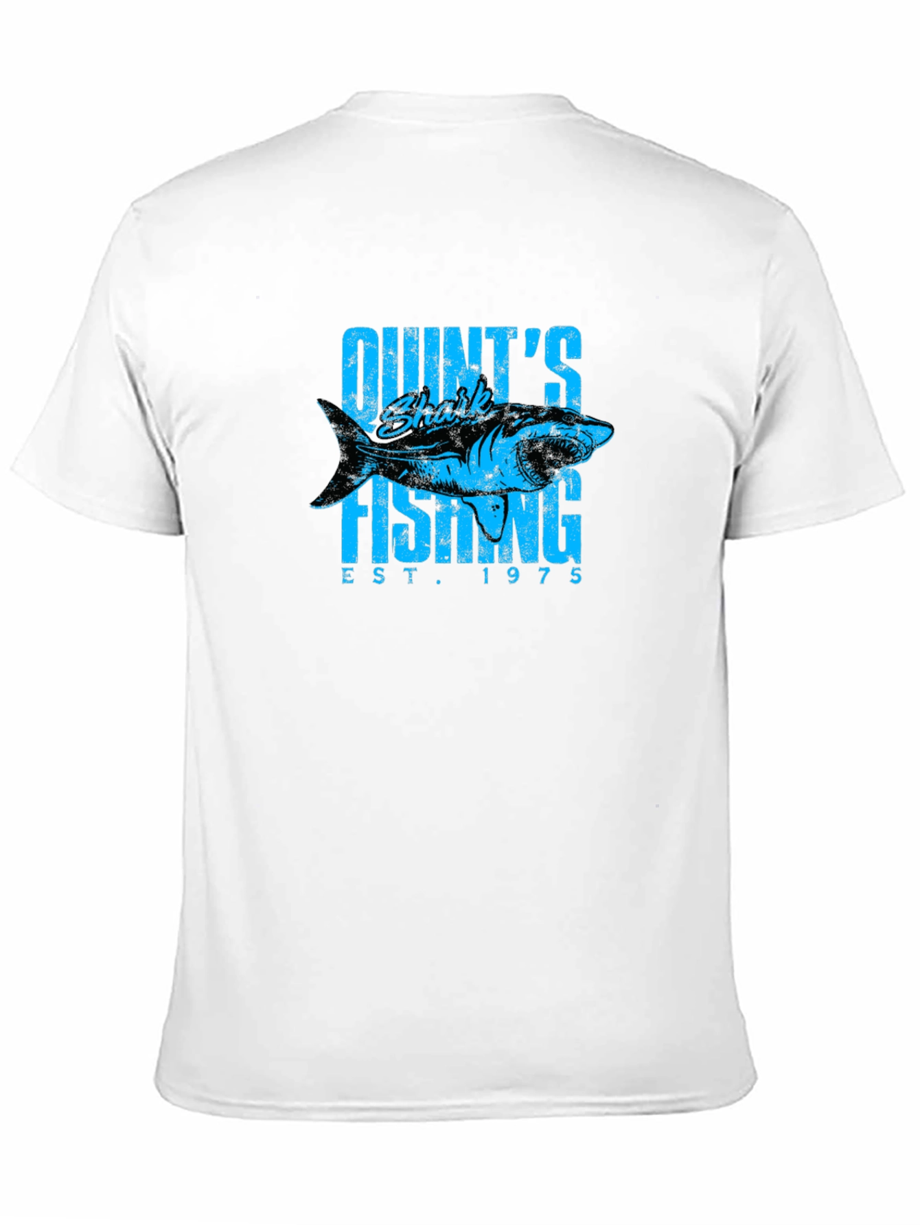 Quints Shark Fishing Est. 1975 Black T-Shirt