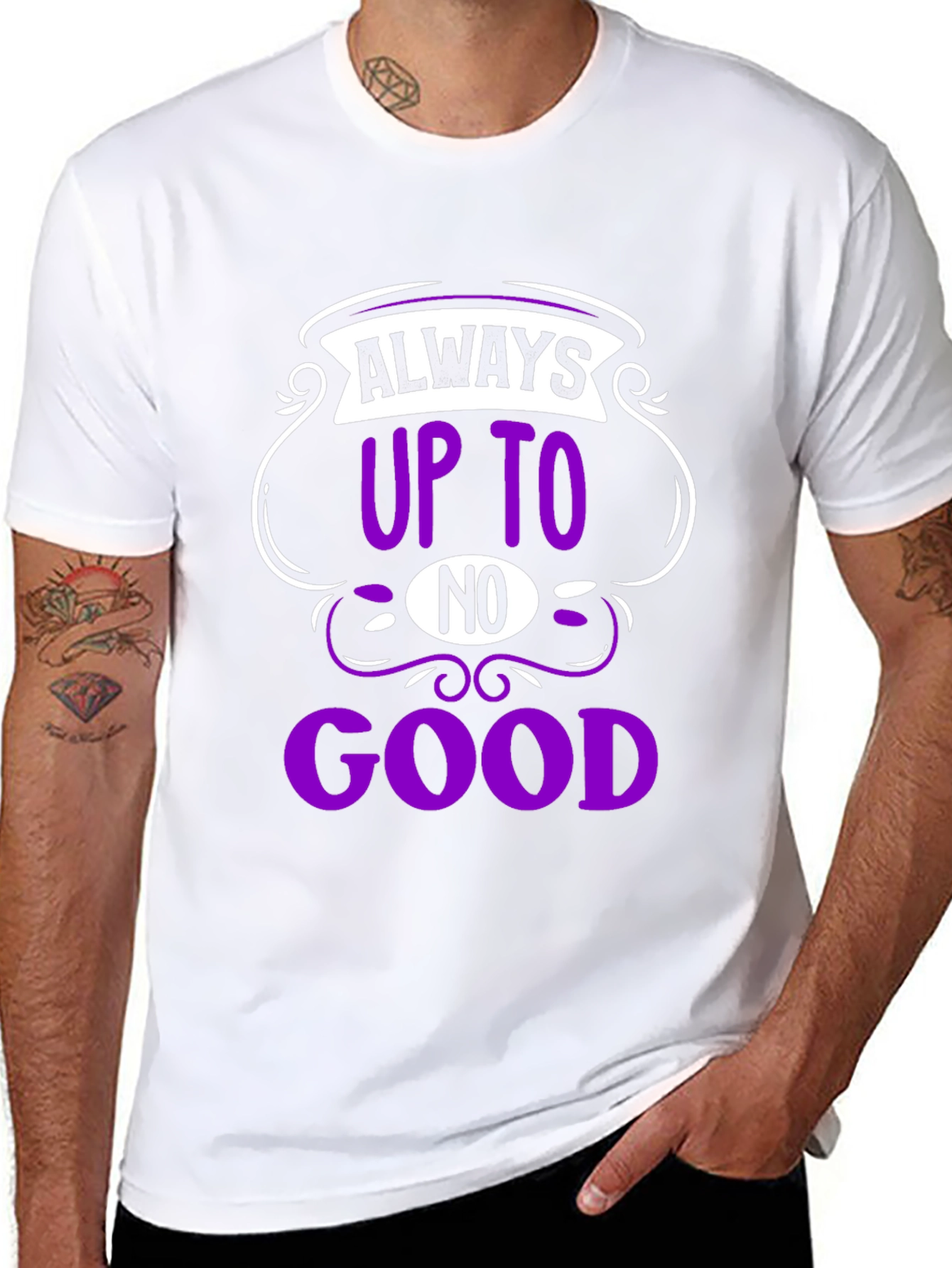 Always Up To No Good Black T-Shirt