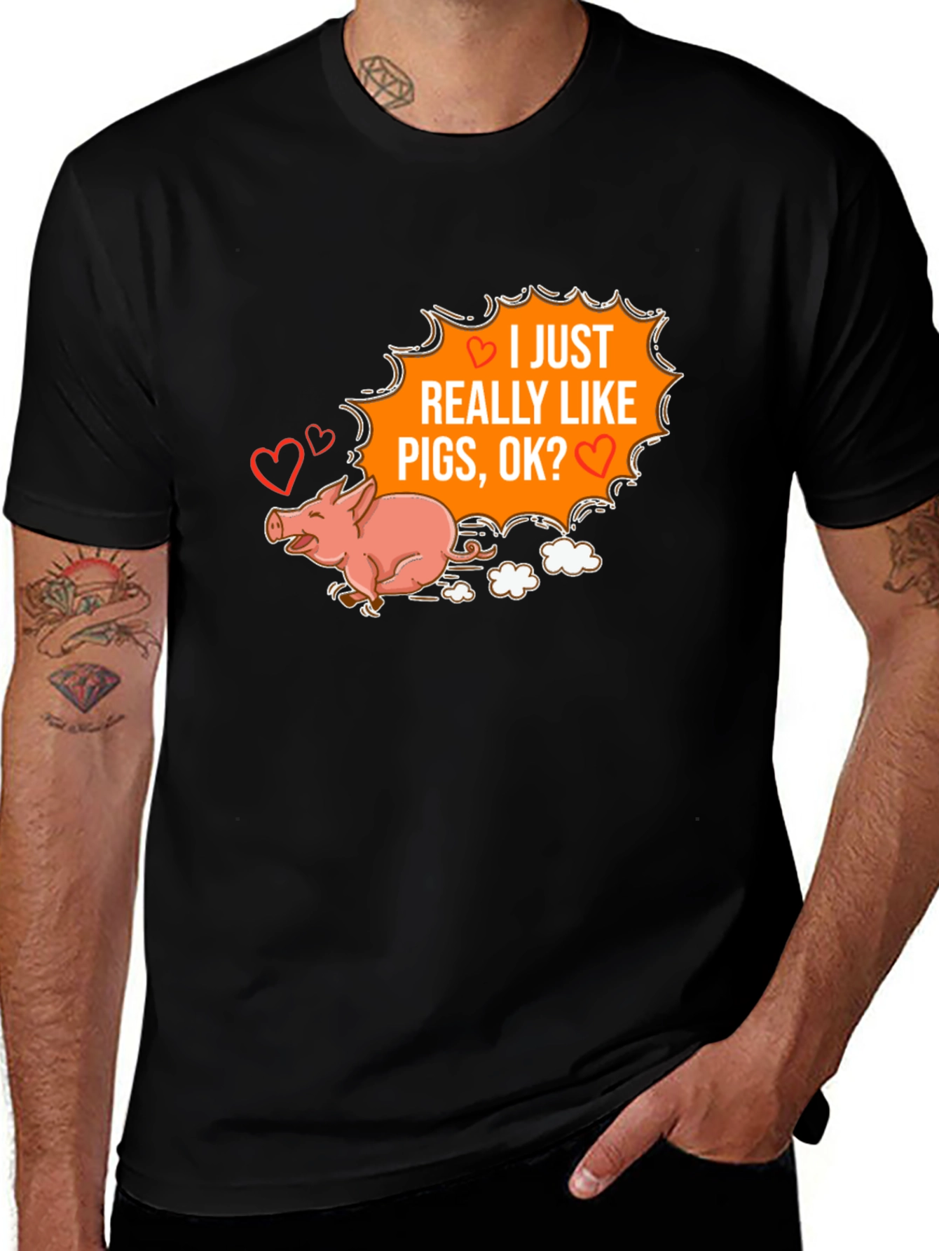I Heart Pigs Graphic Tee