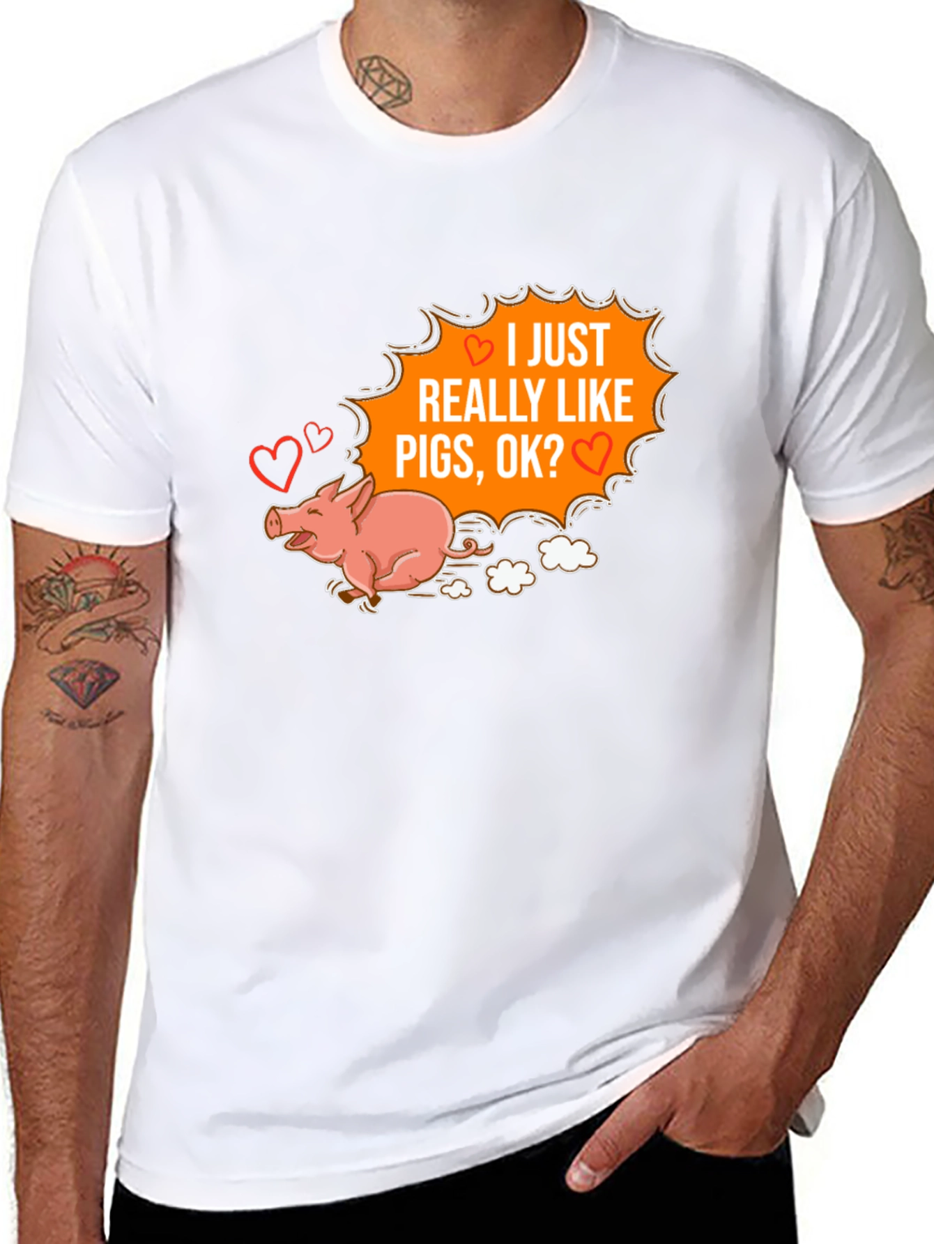 I Heart Pigs Graphic Tee