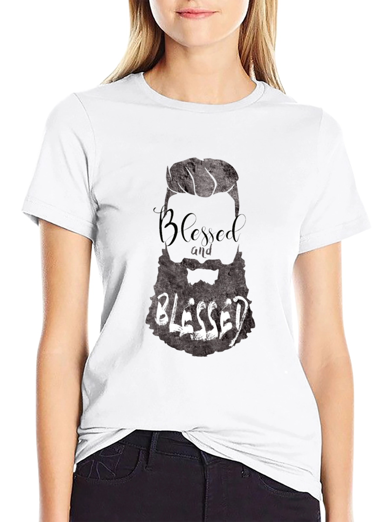 Blessed Beard Graphic T-Shirt - Mens Black Tee
