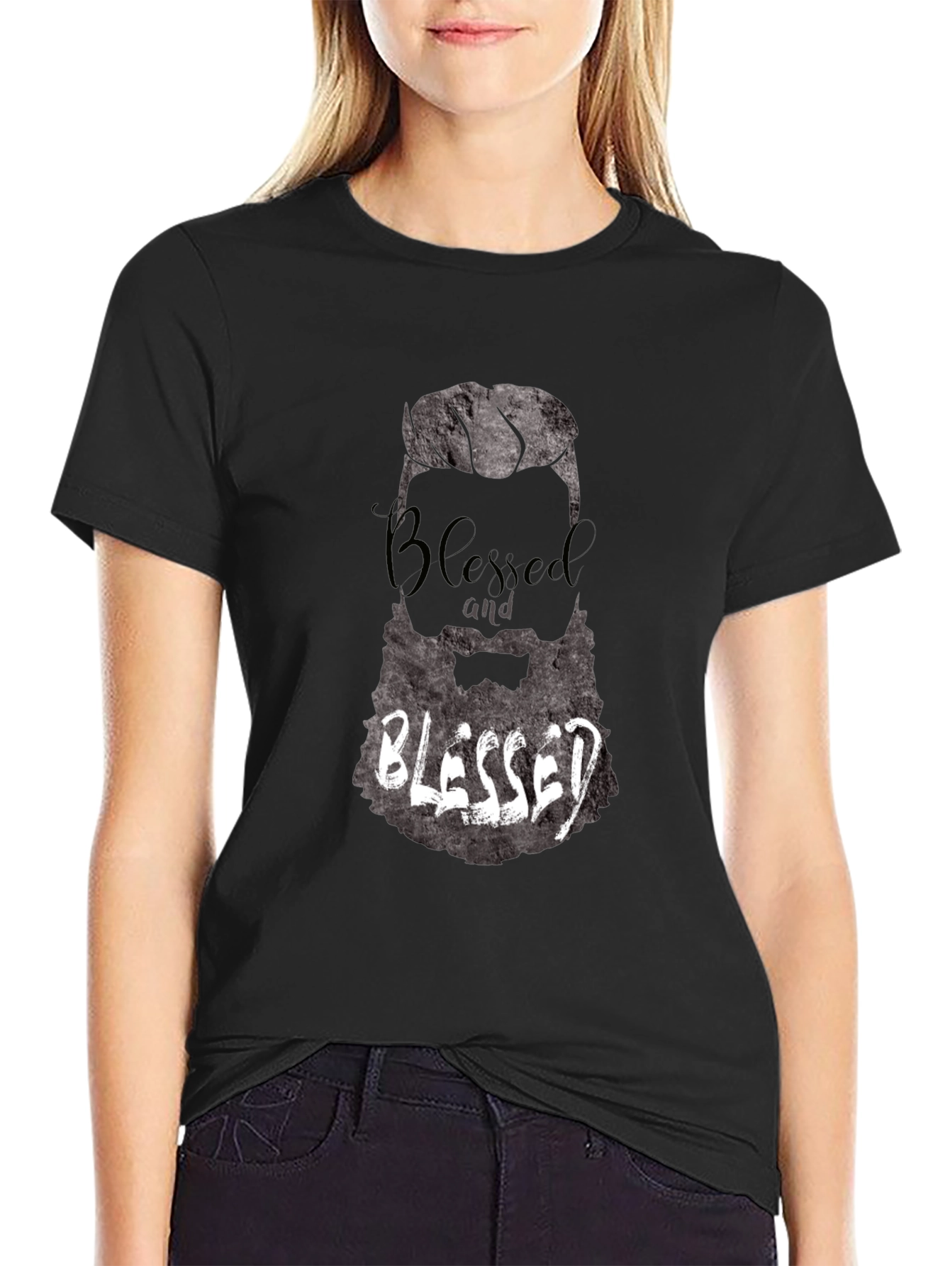 Blessed Beard Graphic T-Shirt - Mens Black Tee