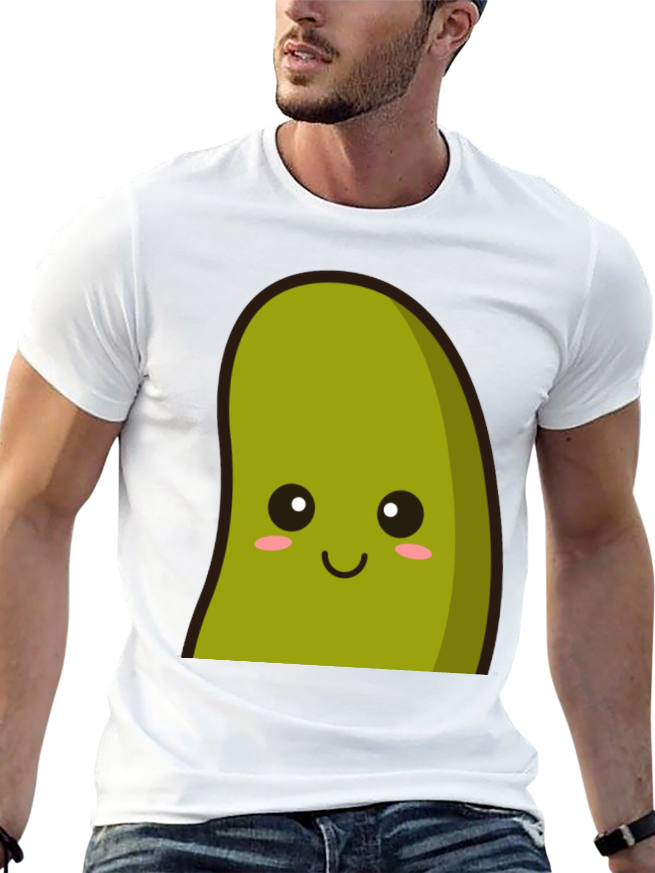 Kawaii Avocado Graphic Tee - Unisex Soft Cotton Blend
