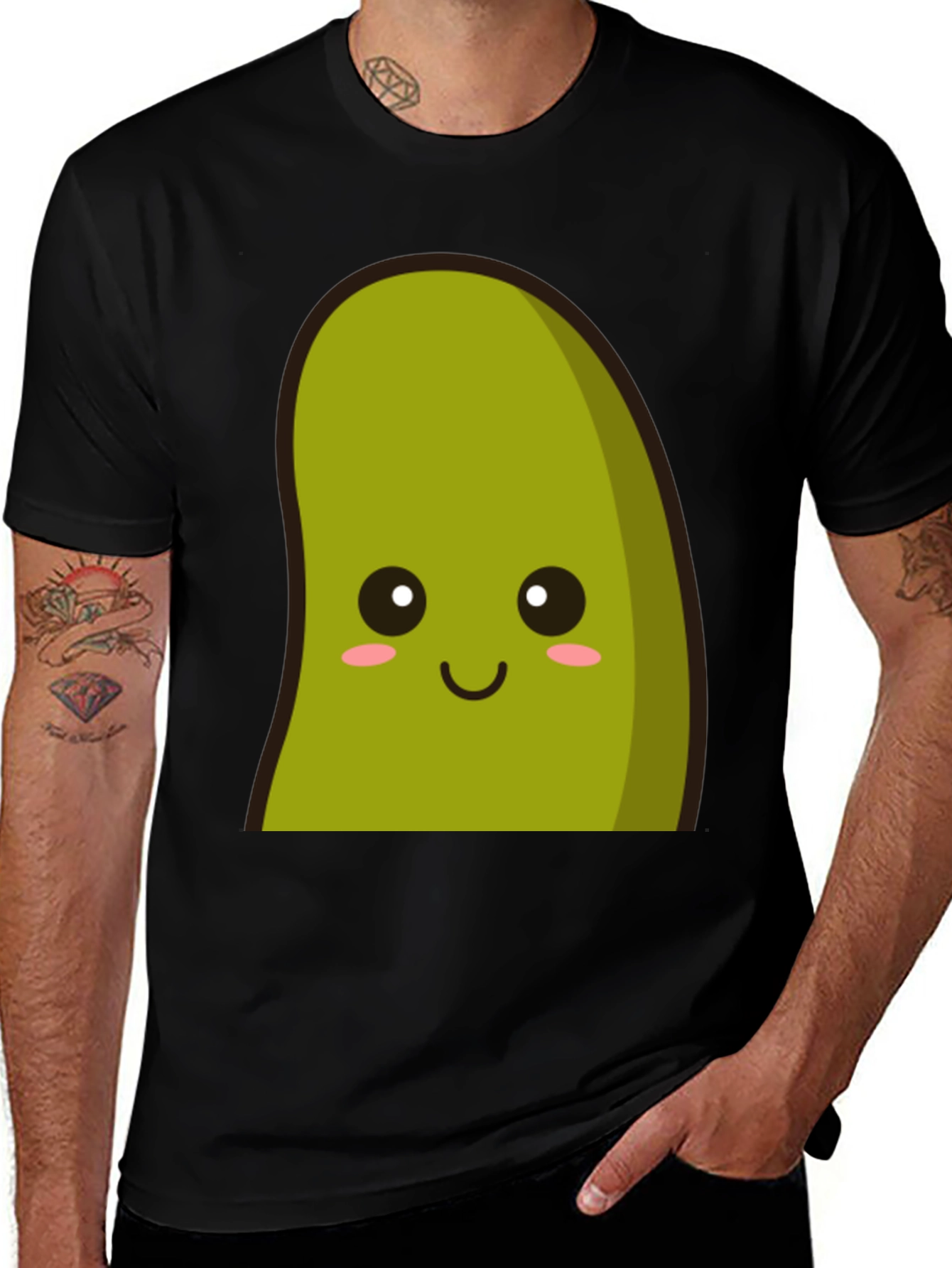 Kawaii Avocado Graphic Tee - Unisex Soft Cotton Blend