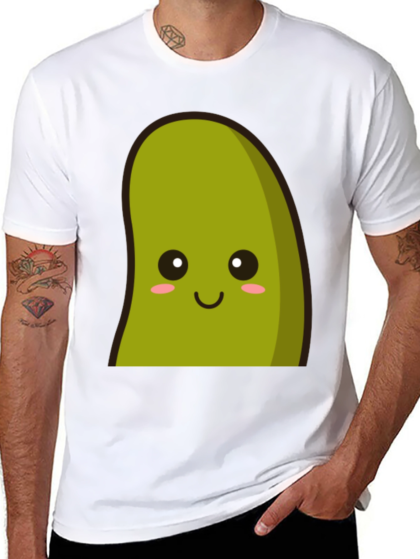 Kawaii Avocado Graphic Tee - Unisex Soft Cotton Blend
