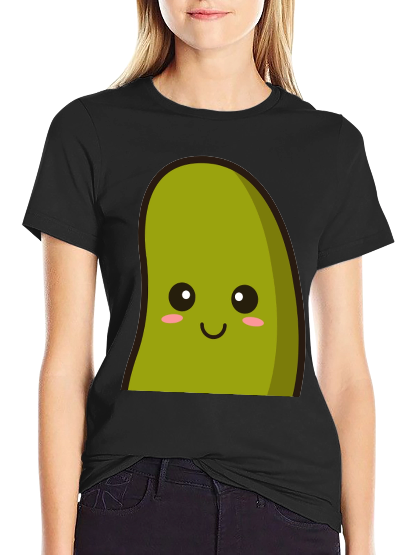Kawaii Avocado Graphic Tee - Unisex Soft Cotton Blend