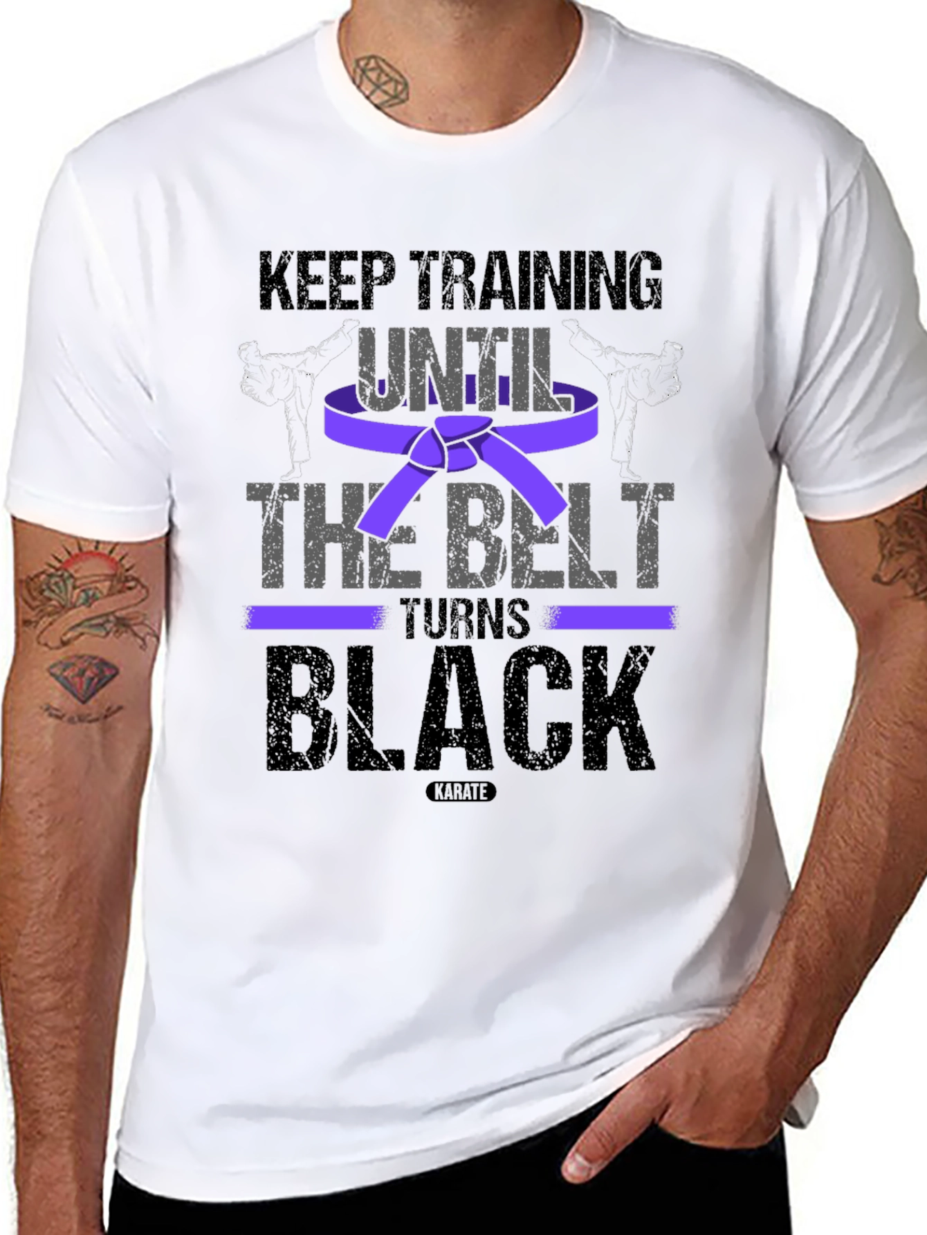 Keep Training Until Black Belt Martial Arts T-Shirt