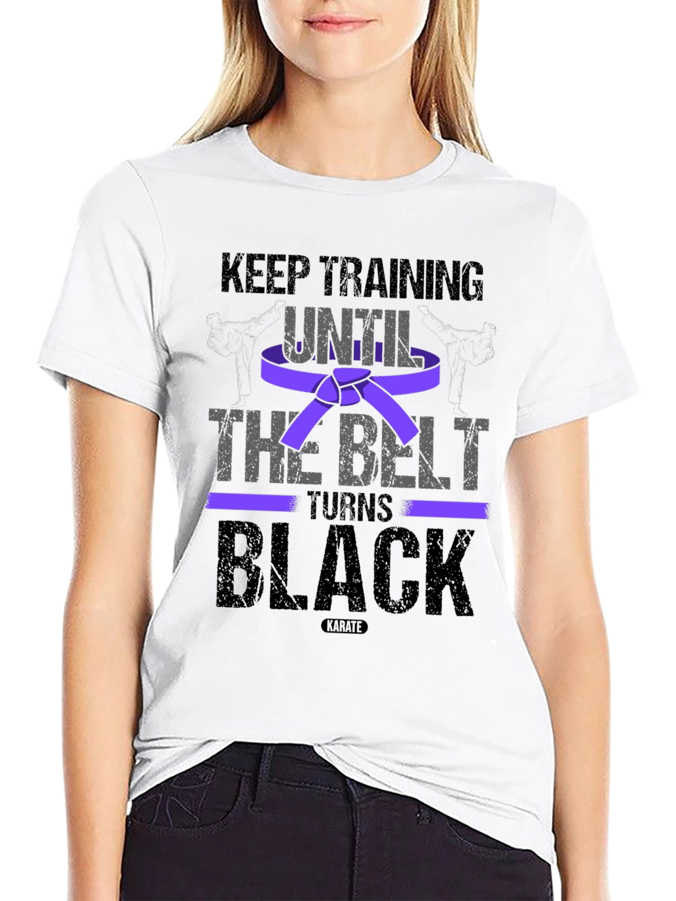 Keep Training Until Black Belt Martial Arts T-Shirt