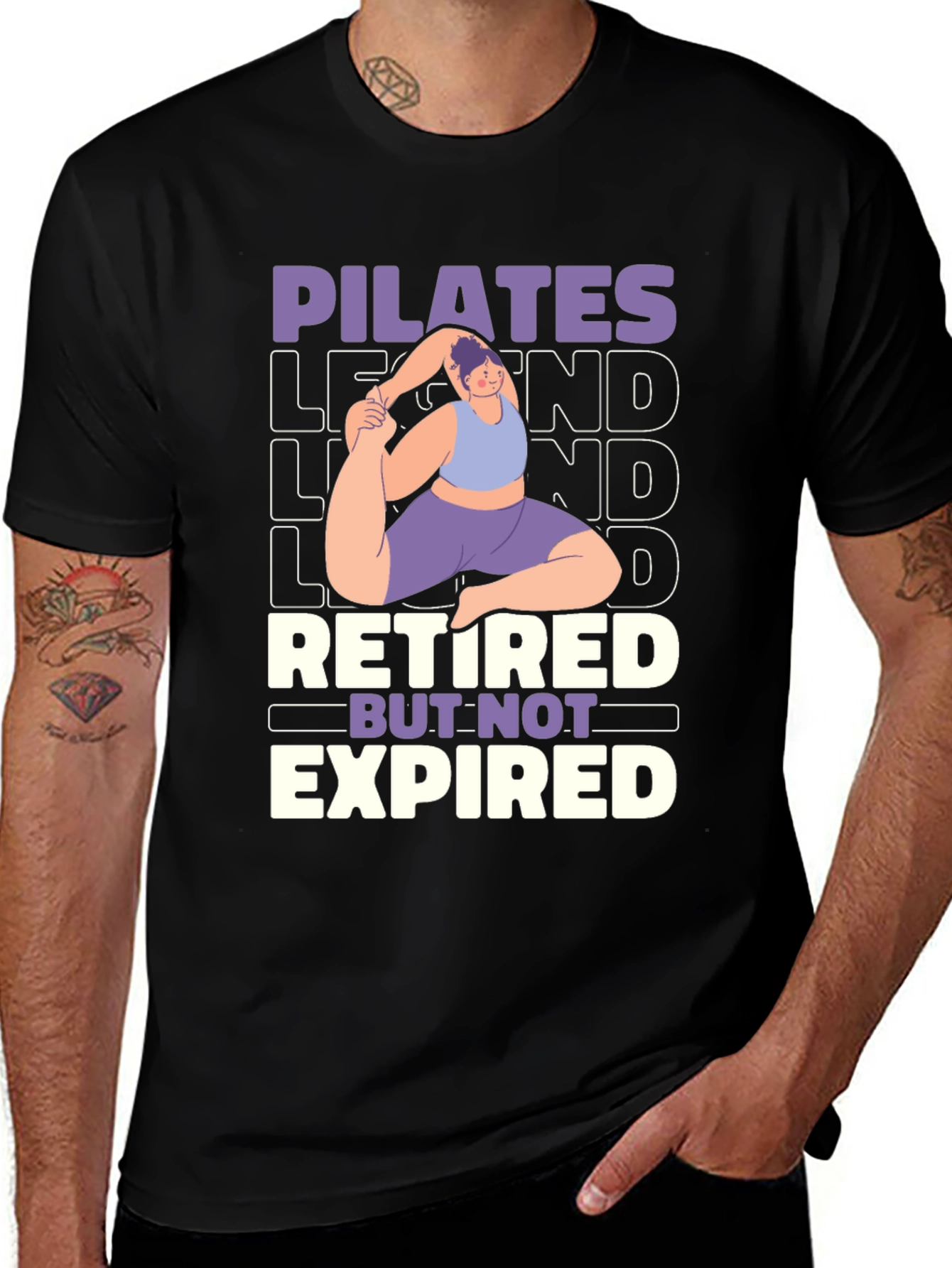 Pilates Legend Retired But Not Expired Graphic T-Shirt