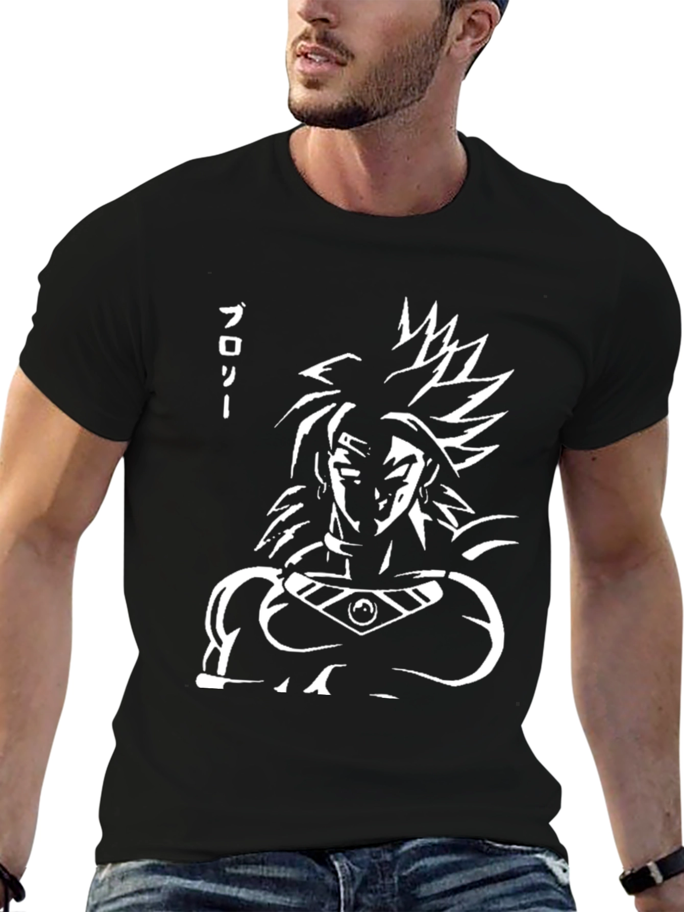 Broly Anime Graphic Tee - Black Cotton T-Shirt