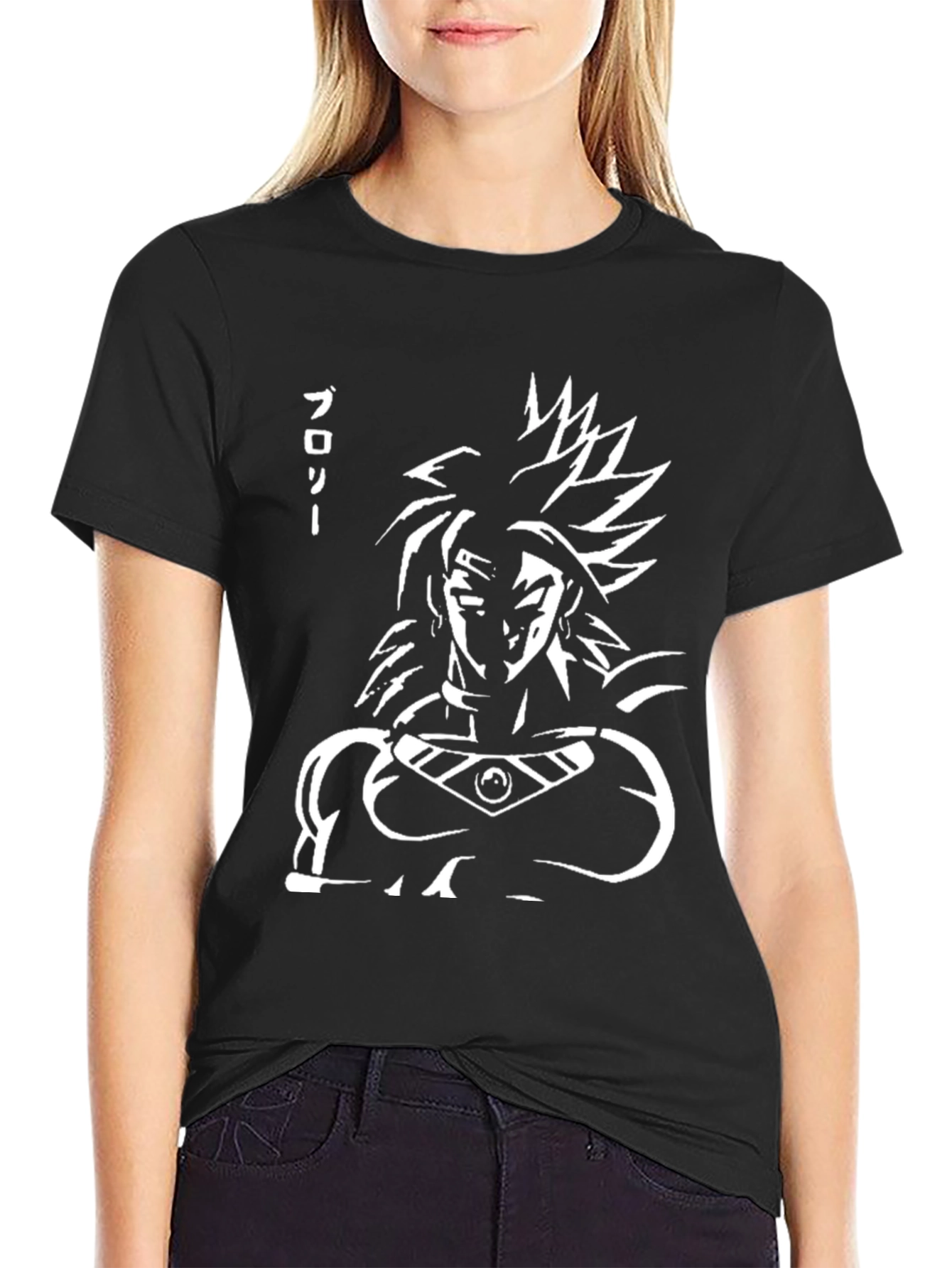 Broly Anime Graphic Tee - Black Cotton T-Shirt