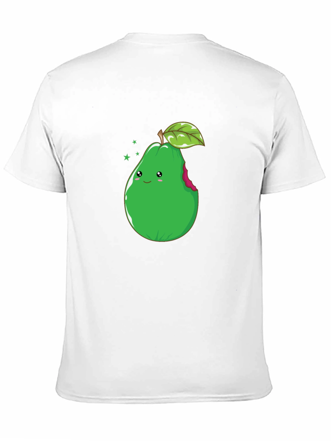 Cute Pear Graphic Tee - Black Cotton T-Shirt