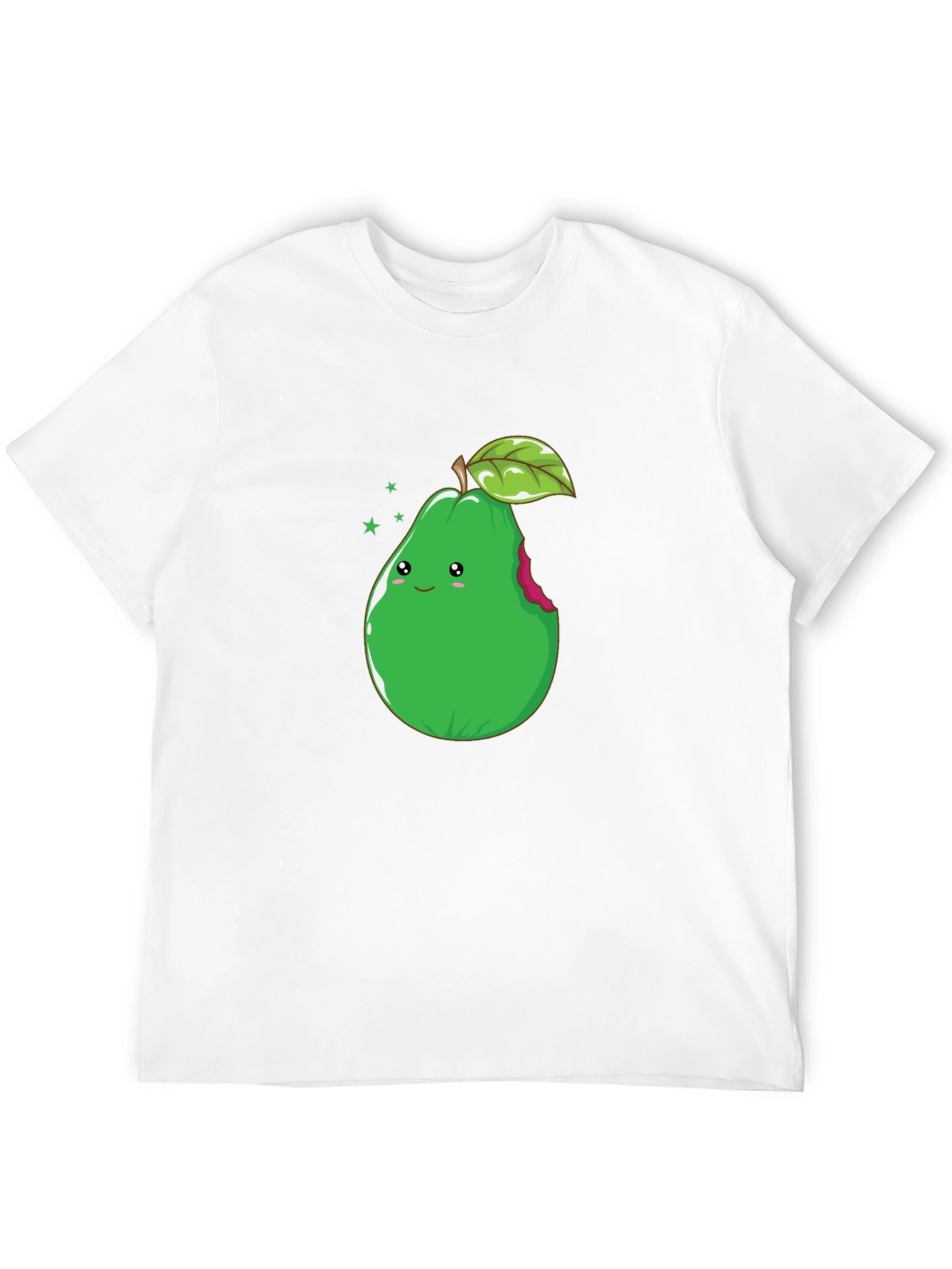 Cute Pear Graphic Tee - Black Cotton T-Shirt