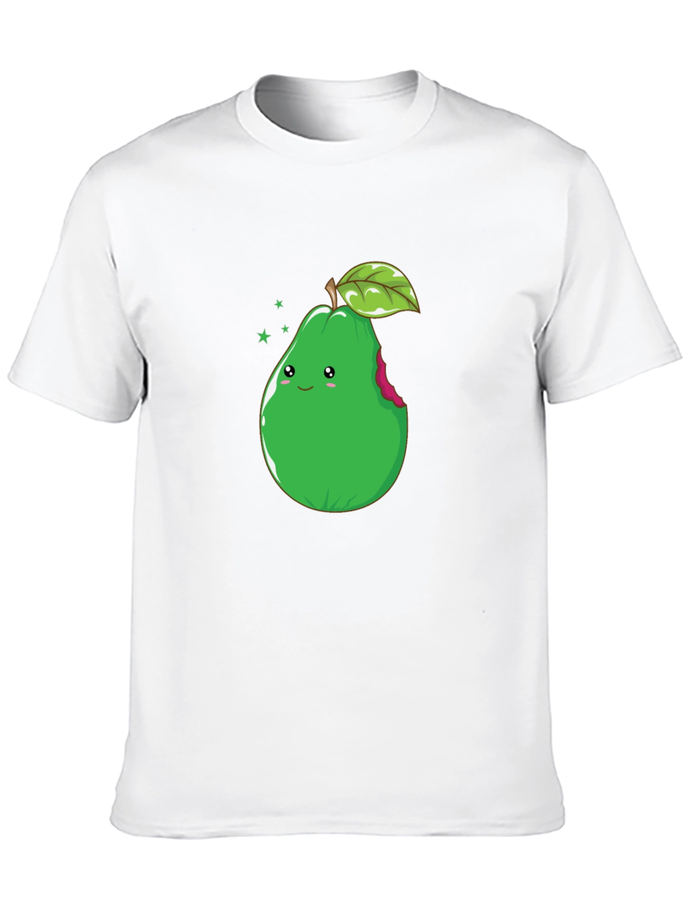 Cute Pear Graphic Tee - Black Cotton T-Shirt
