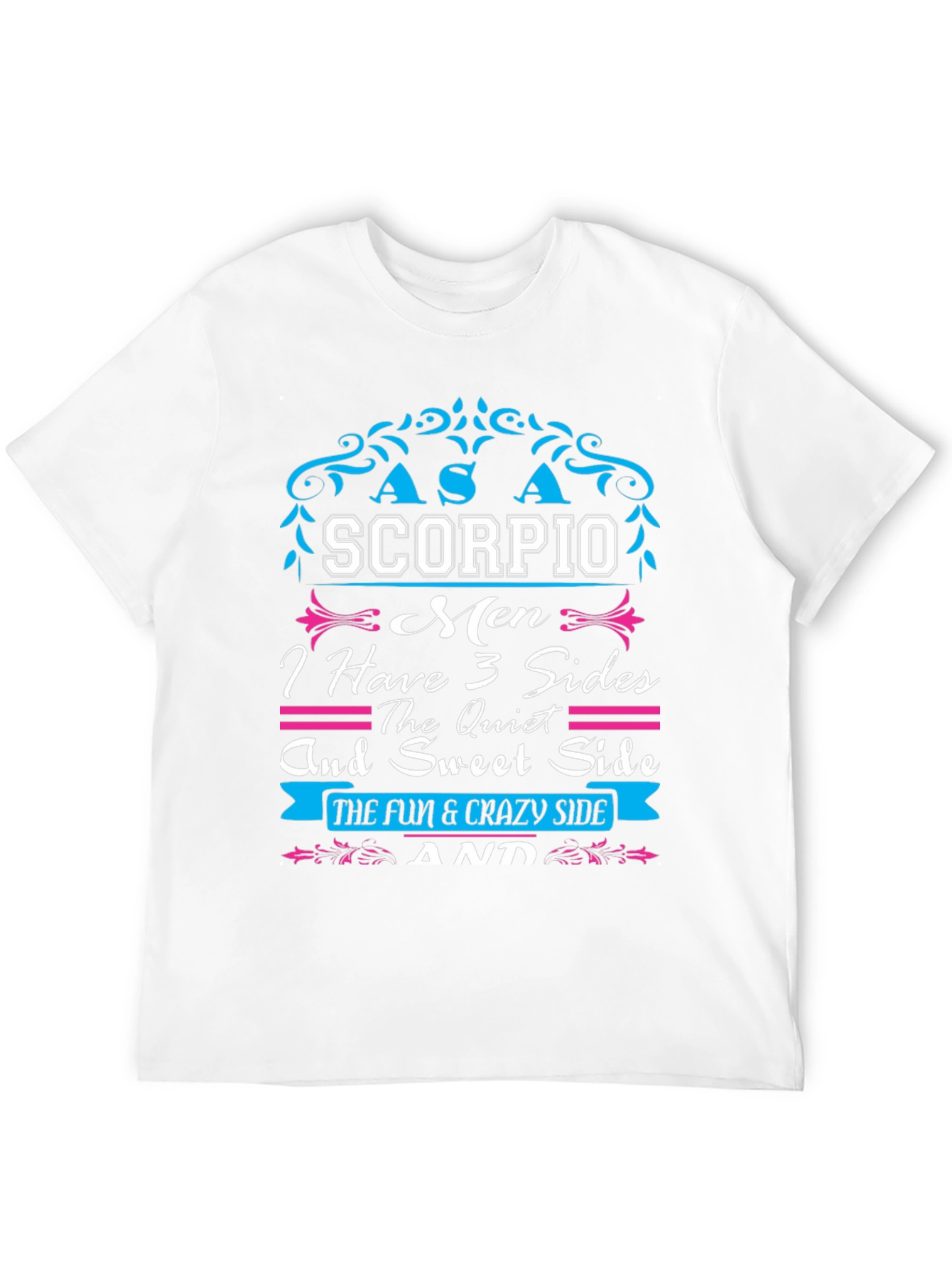 Scorpio Men 3 Sides Graphic T-Shirt