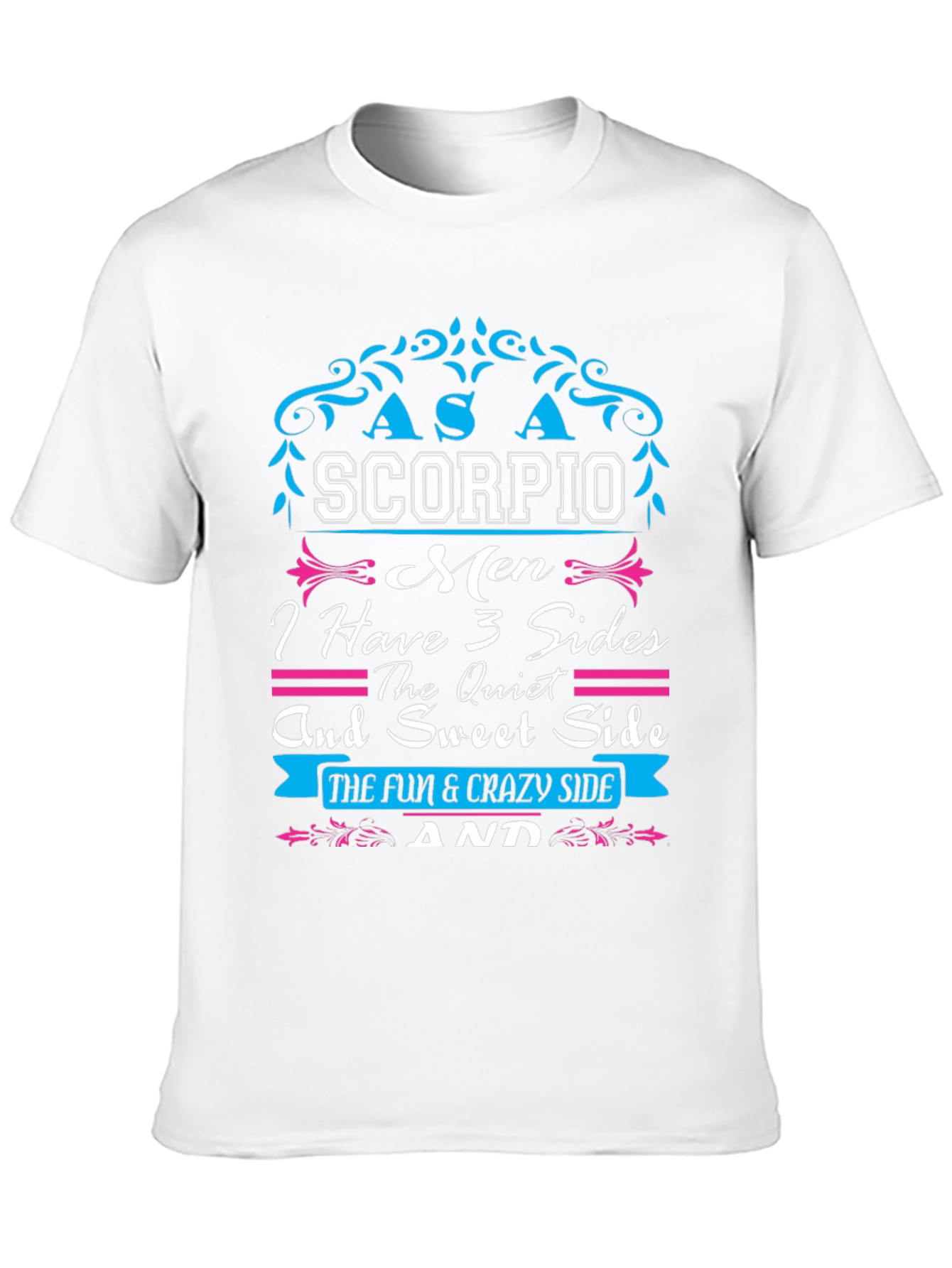 Scorpio Men 3 Sides Graphic T-Shirt