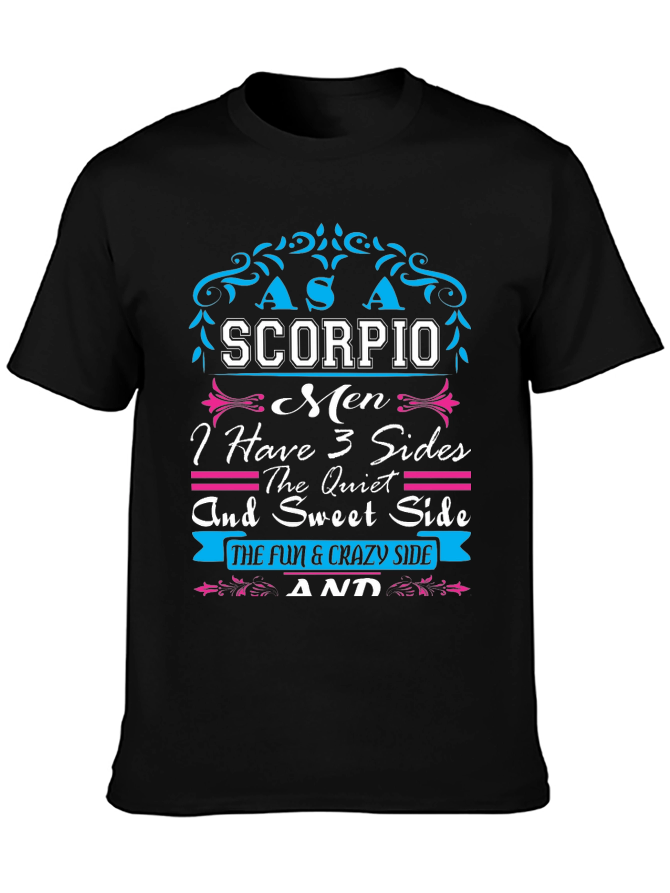 Scorpio Men 3 Sides Graphic T-Shirt