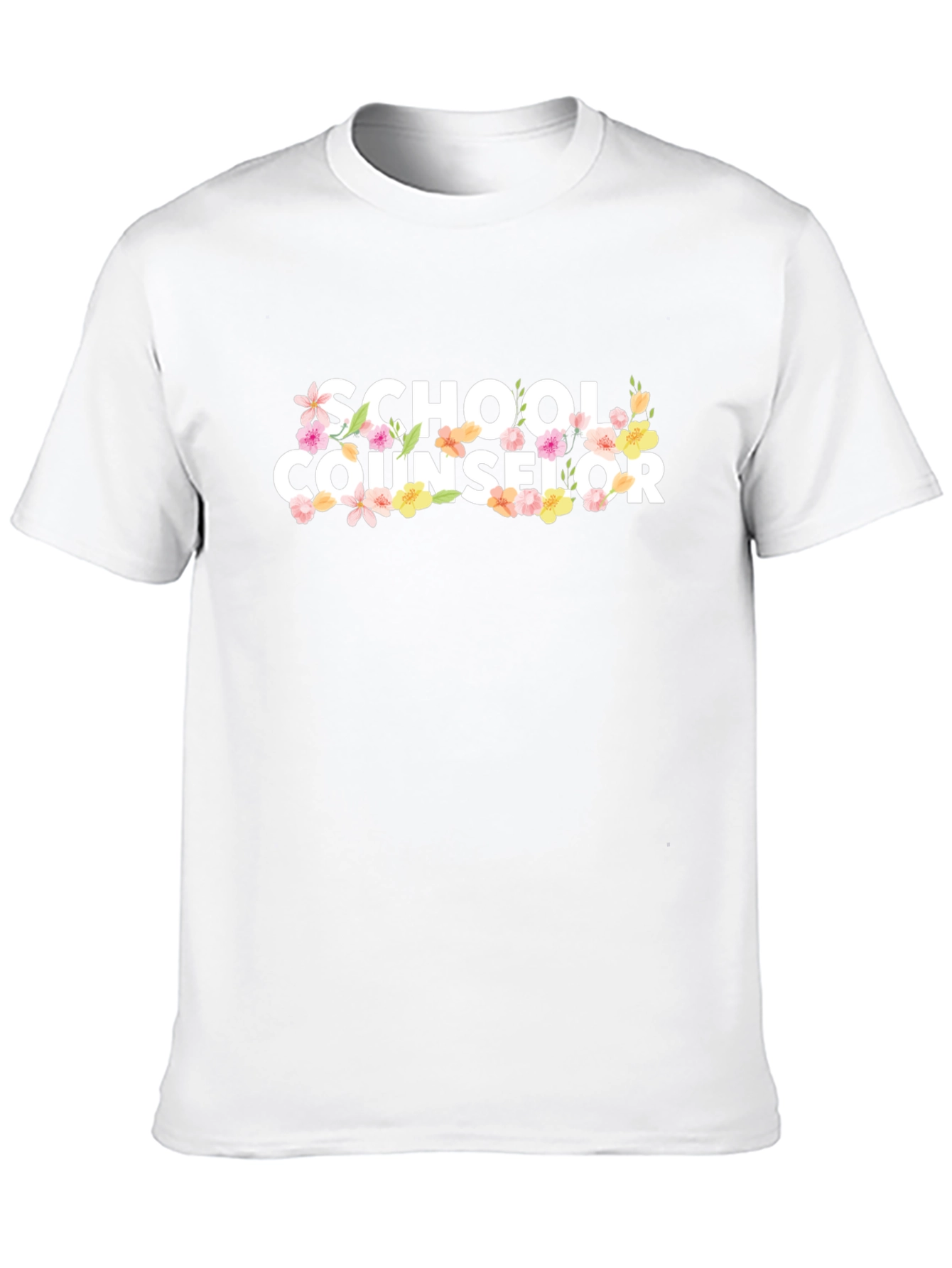 School Counselor Floral T-Shirt