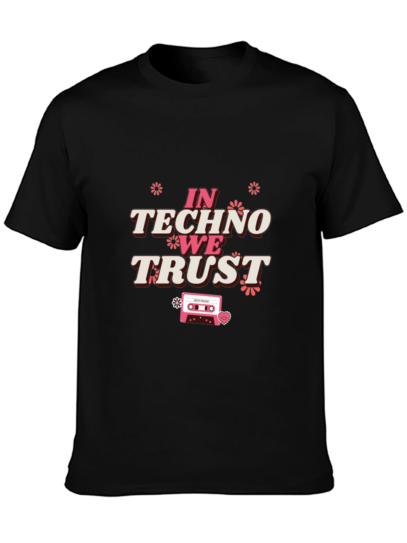 In Techno We Trust Graphic Tee - Black