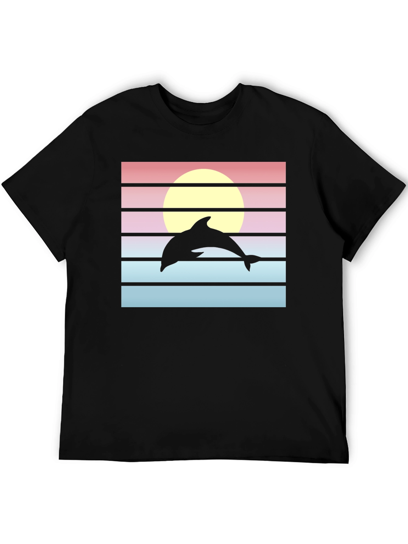 Retro Dolphin Sunset Graphic Tee