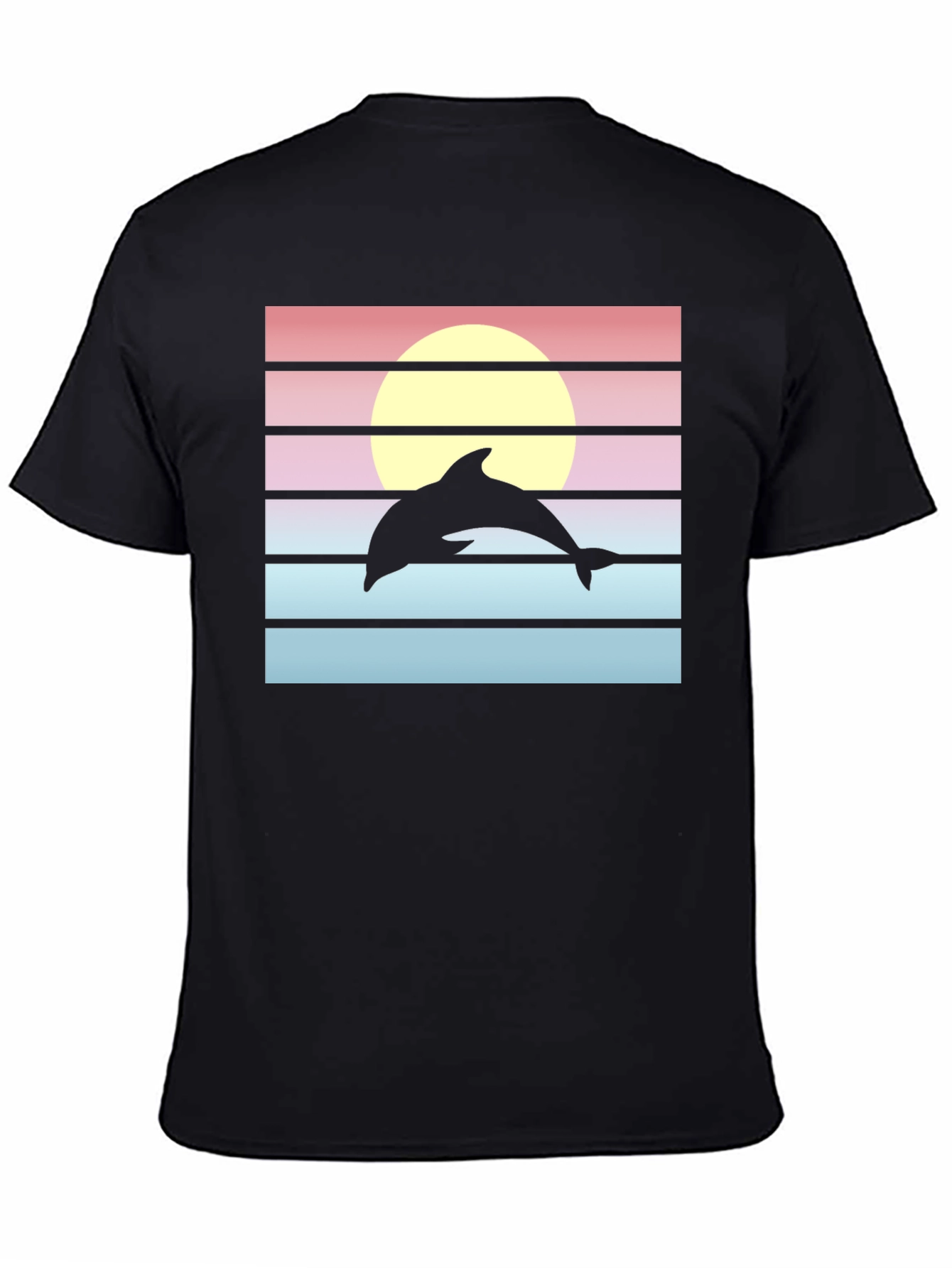 Retro Dolphin Sunset Graphic Tee