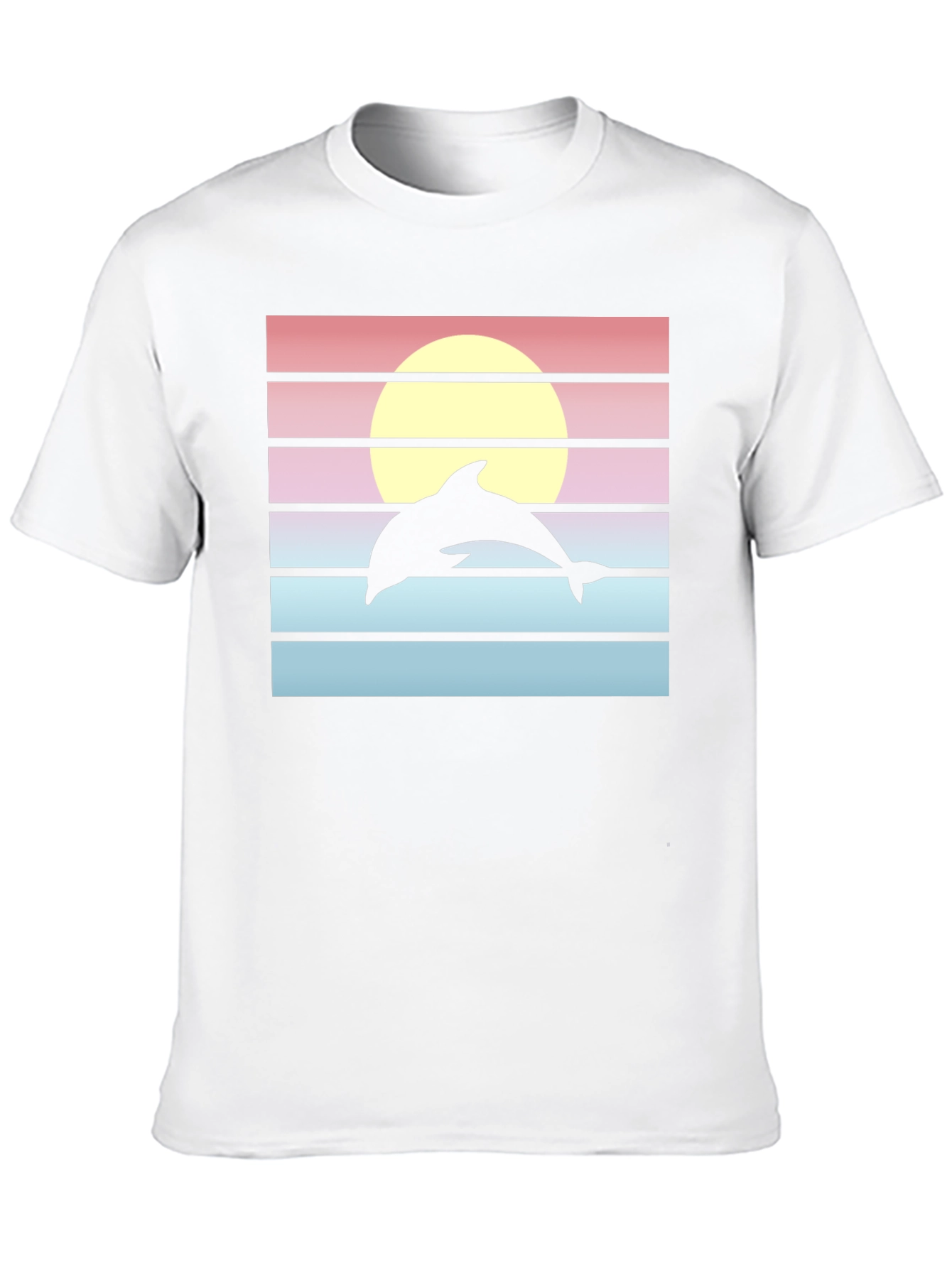 Retro Dolphin Sunset Graphic Tee