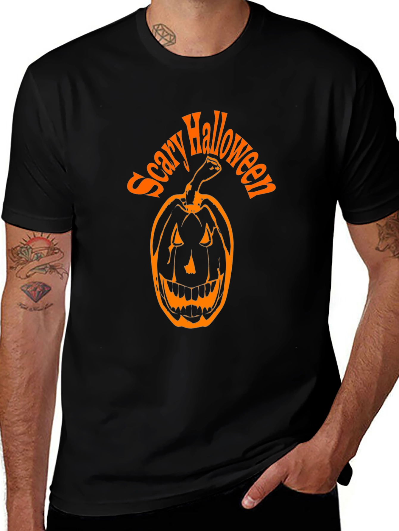 Scary Halloween Pumpkin T-Shirt