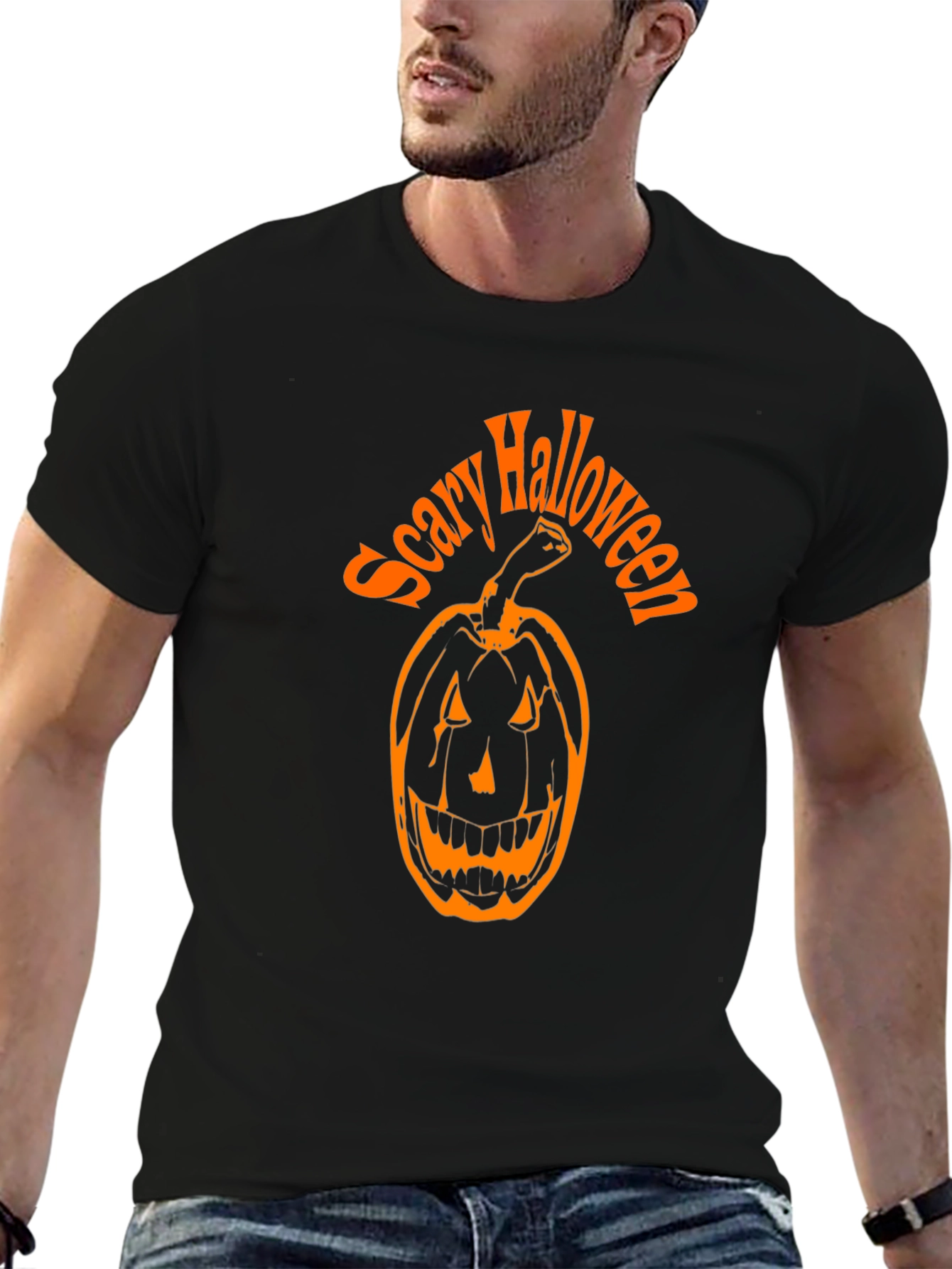 Scary Halloween Pumpkin T-Shirt